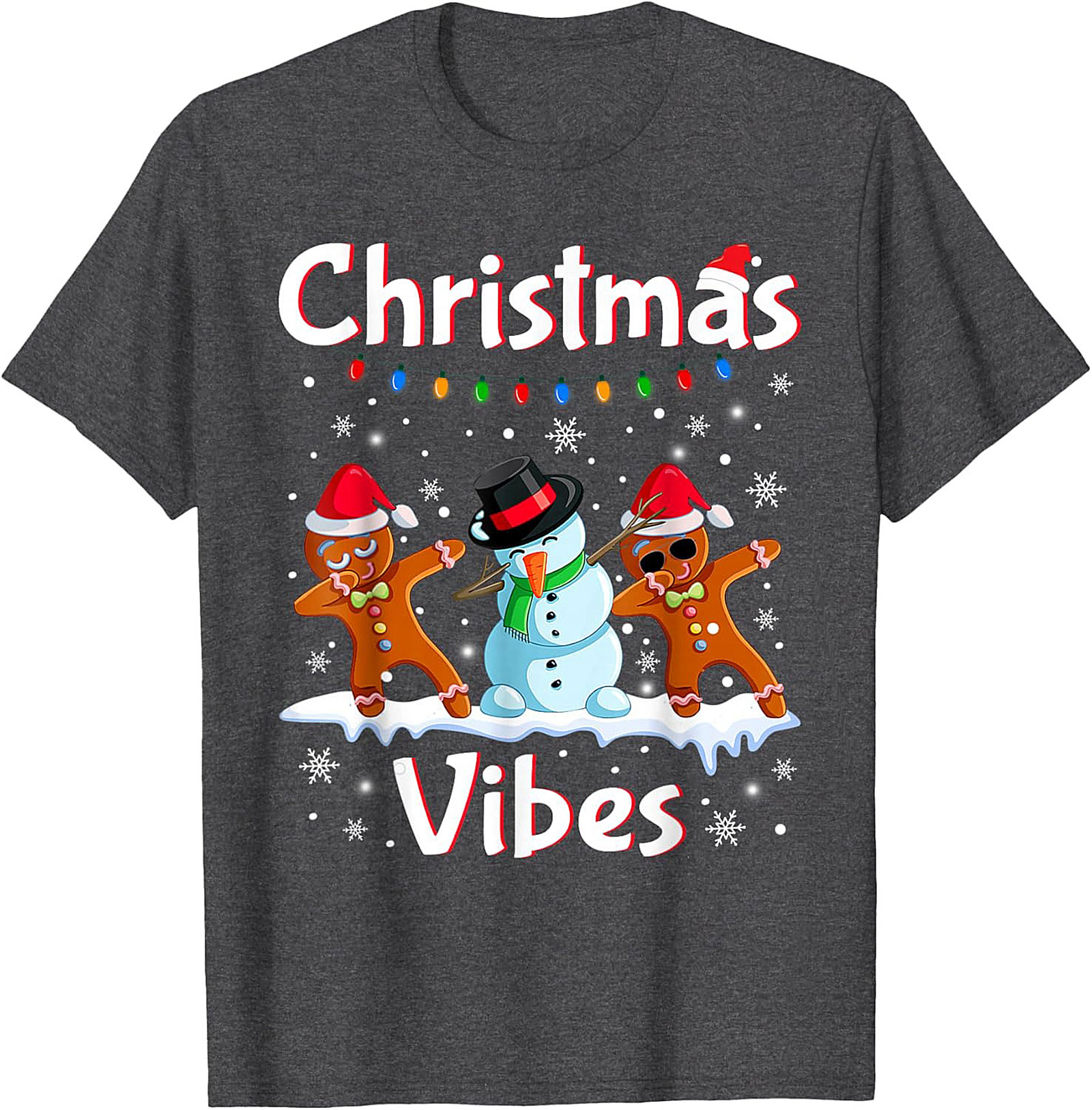 Funny Dabbing Gingerbread Christmas T-shirt Unisex Tee