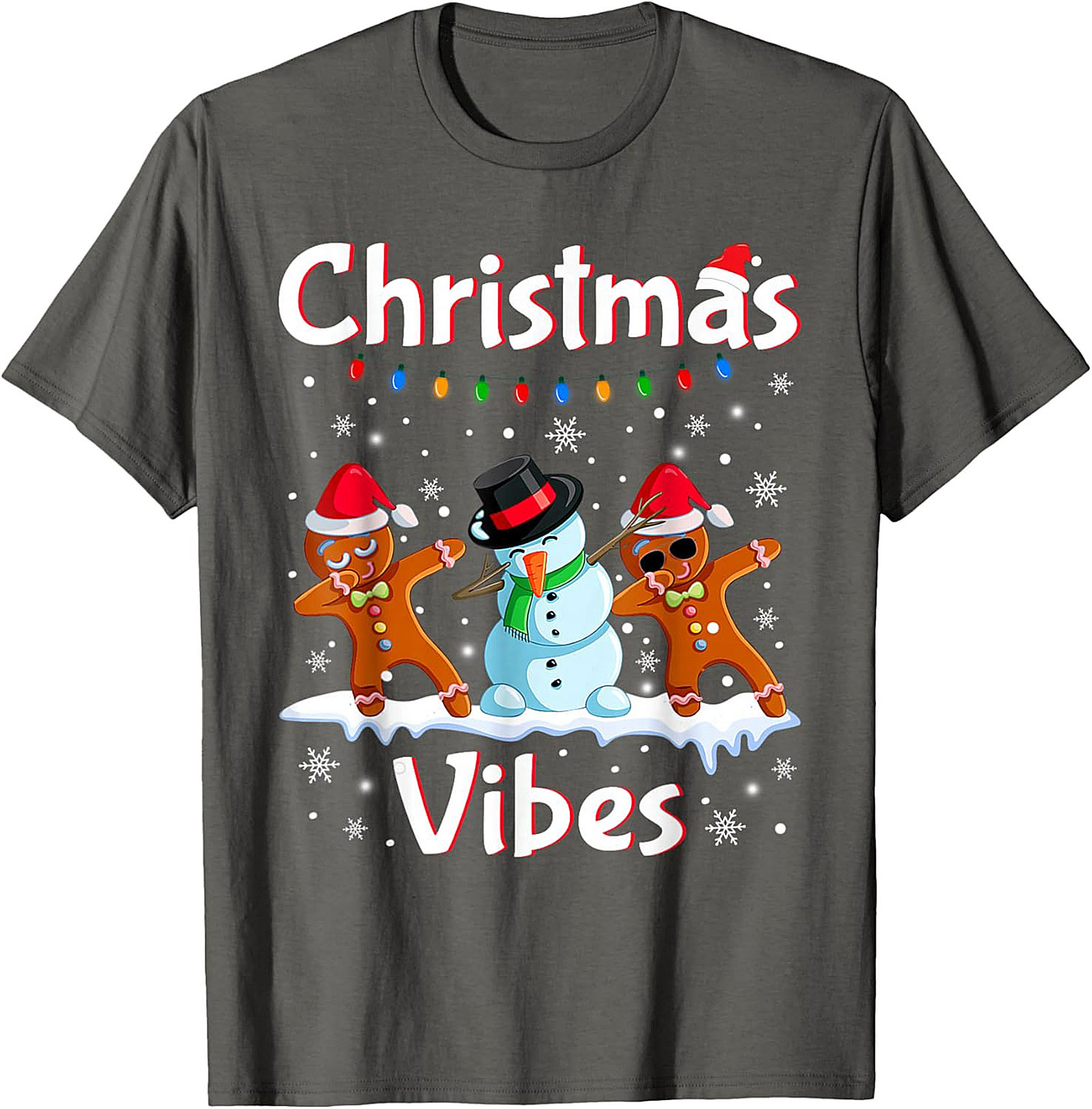 Funny Dabbing Gingerbread Christmas T-shirt Unisex Tee