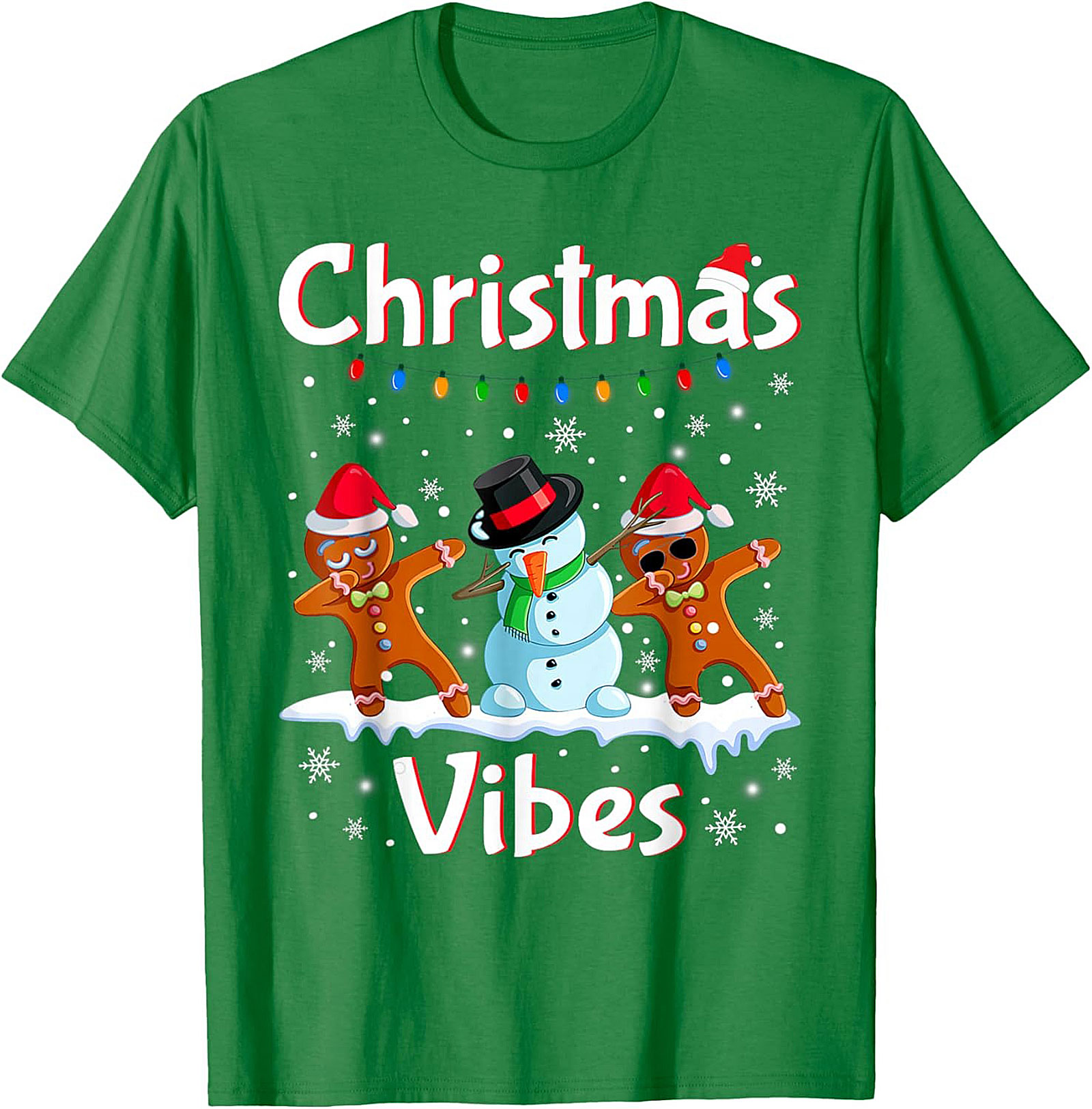 Funny Dabbing Gingerbread Christmas T-shirt Unisex Tee