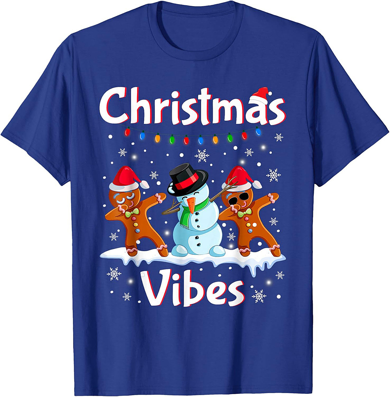 Funny Dabbing Gingerbread Christmas T-shirt Unisex Tee