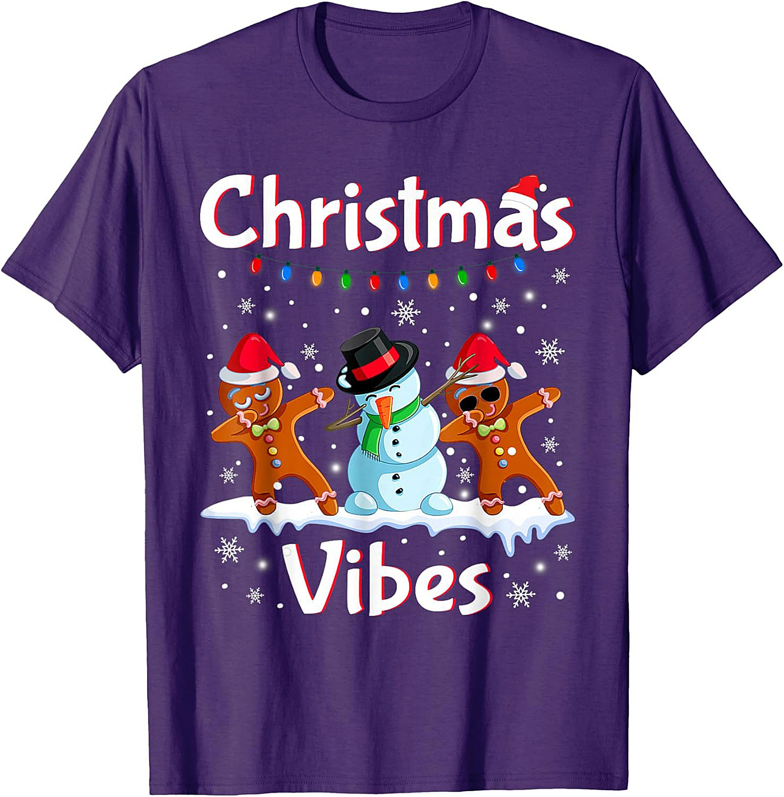 Funny Dabbing Gingerbread Christmas T-shirt Unisex Tee