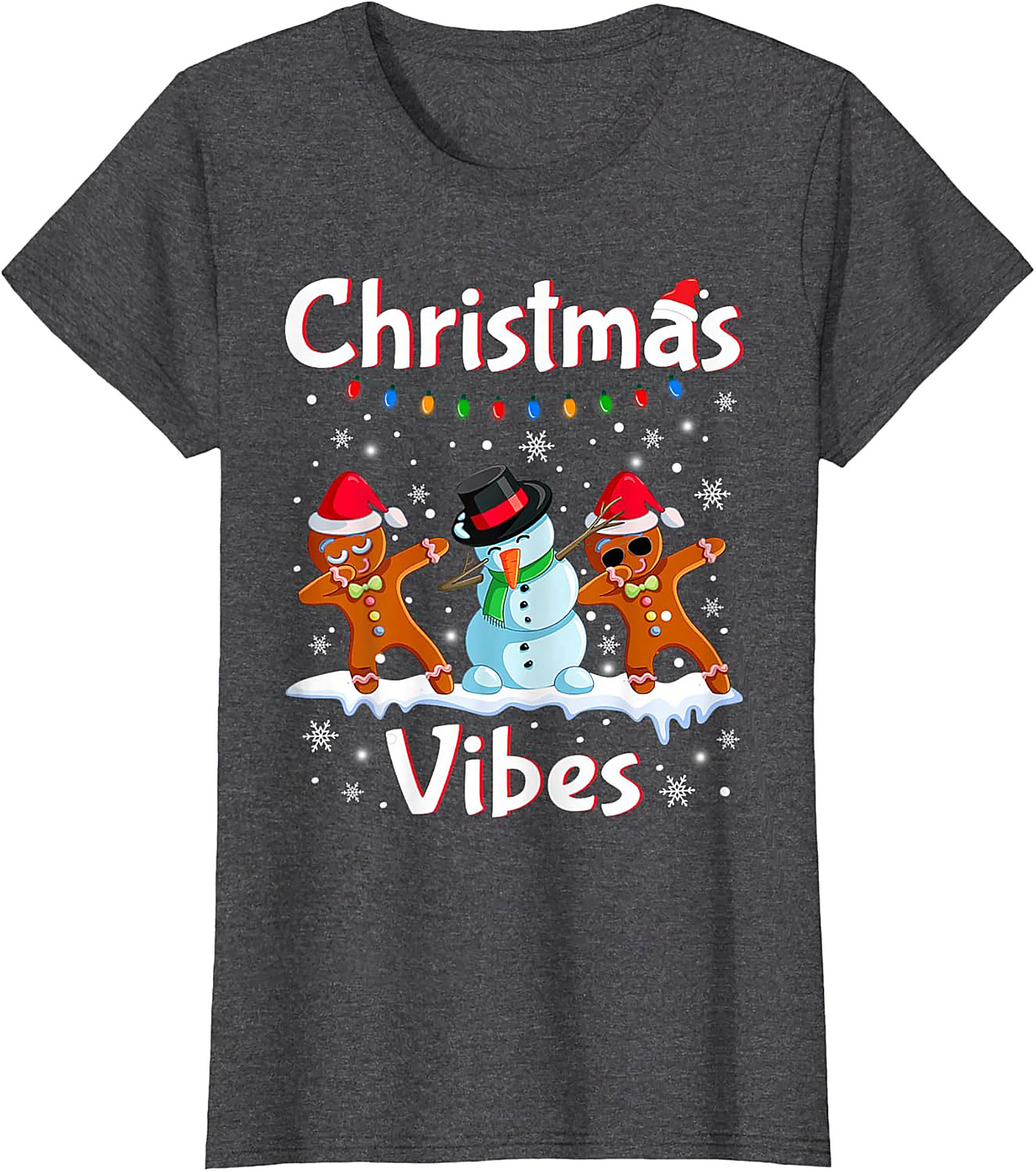 Funny Dabbing Gingerbread Christmas T-shirt Unisex Tee
