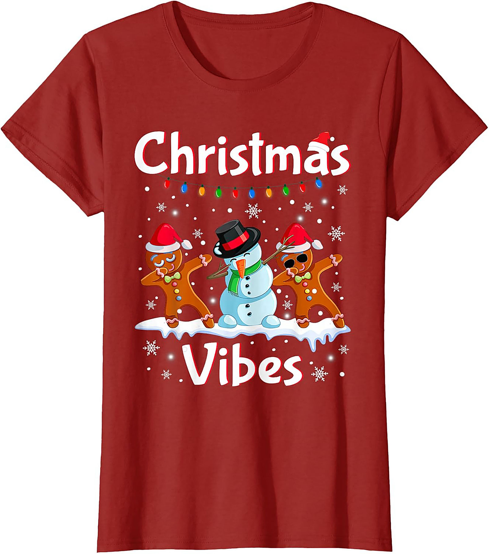 Funny Dabbing Gingerbread Christmas T-shirt Unisex Tee