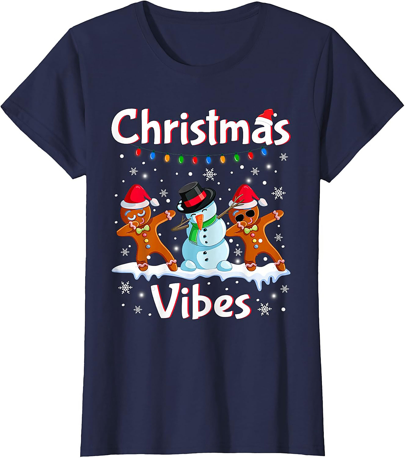 Funny Dabbing Gingerbread Christmas T-shirt Unisex Tee