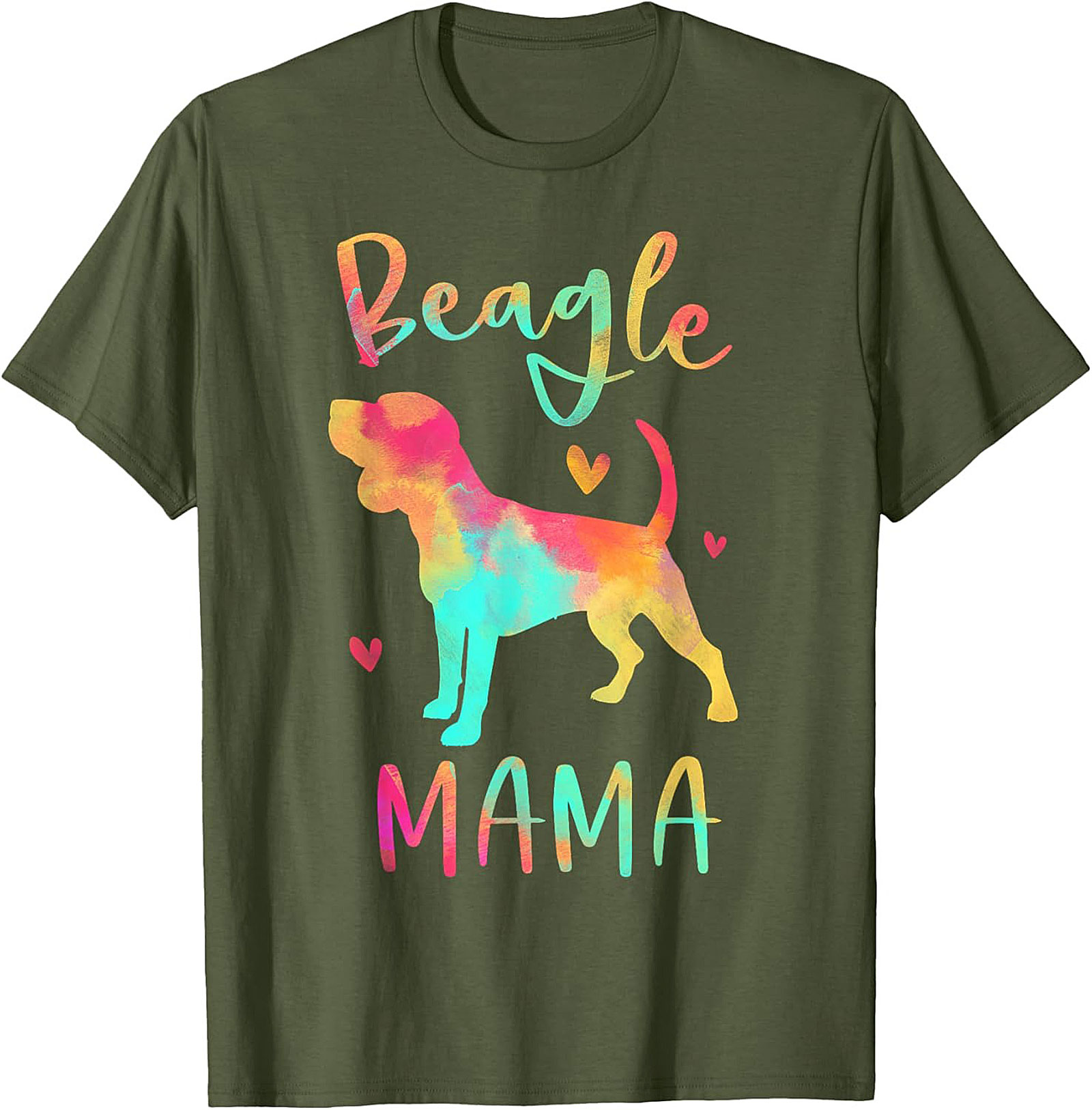 Watercolor Beagle Mama T-Shirt – Vibrant Dog Lover Graphic Tee