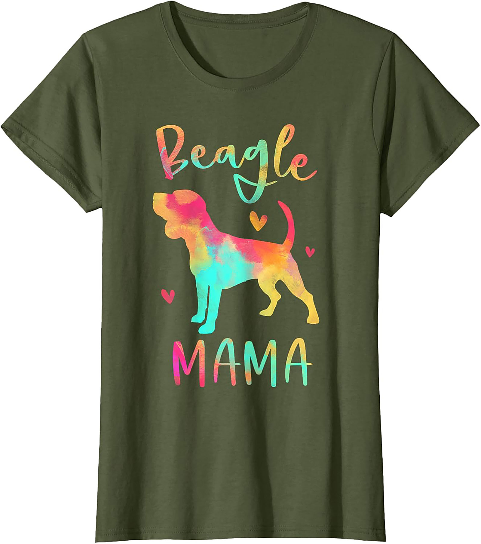Watercolor Beagle Mama T-Shirt – Vibrant Dog Lover Graphic Tee