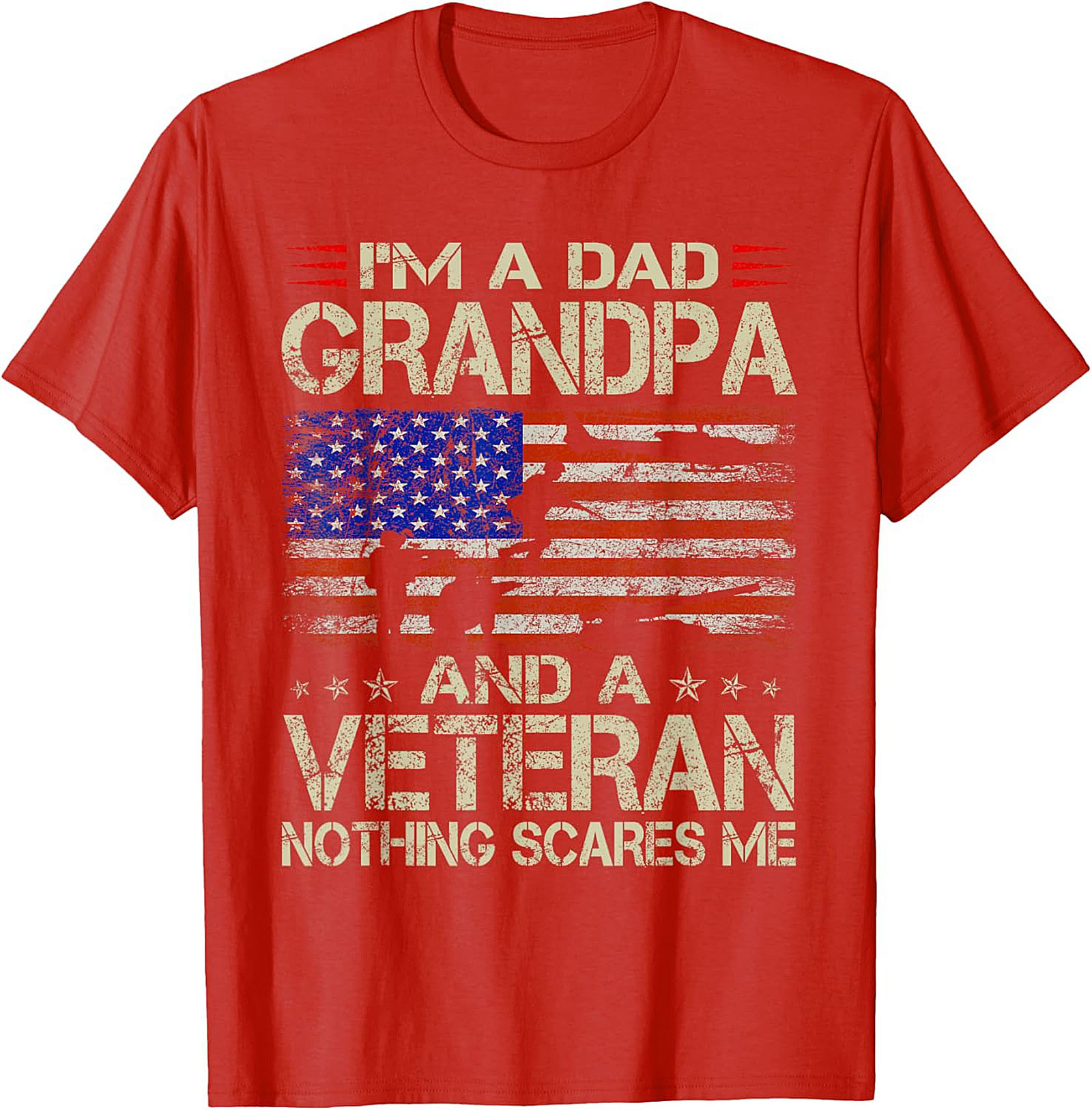 Veteran Grandpa T-shirt | Patriotic Military Graphic Tee