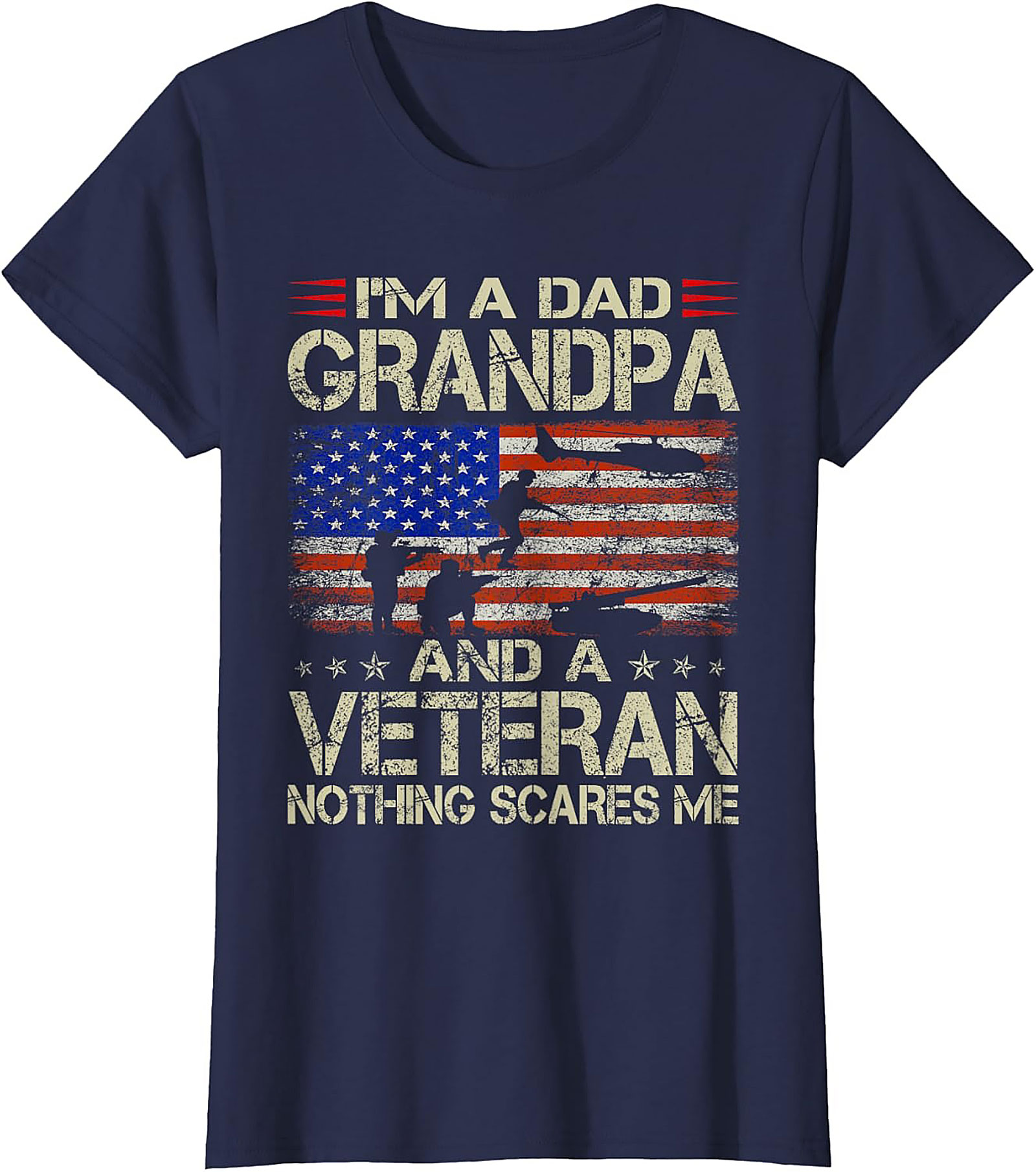 Veteran Grandpa T-shirt | Patriotic Military Graphic Tee