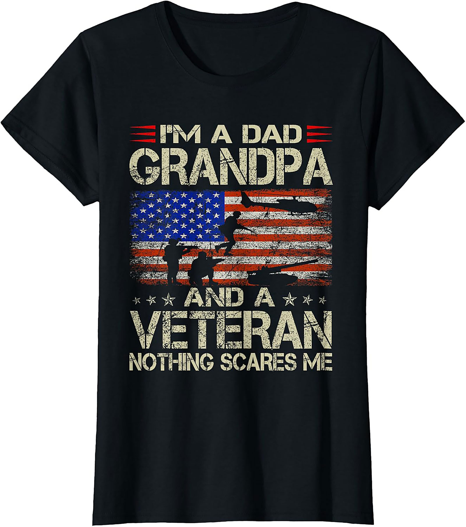 Veteran Grandpa T-shirt | Patriotic Military Graphic Tee
