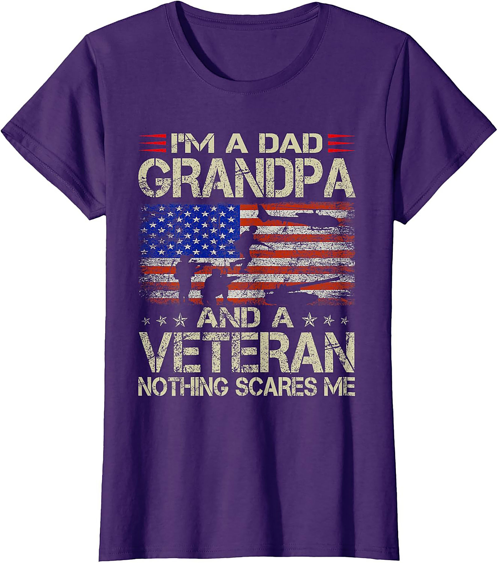 Veteran Grandpa T-shirt | Patriotic Military Graphic Tee