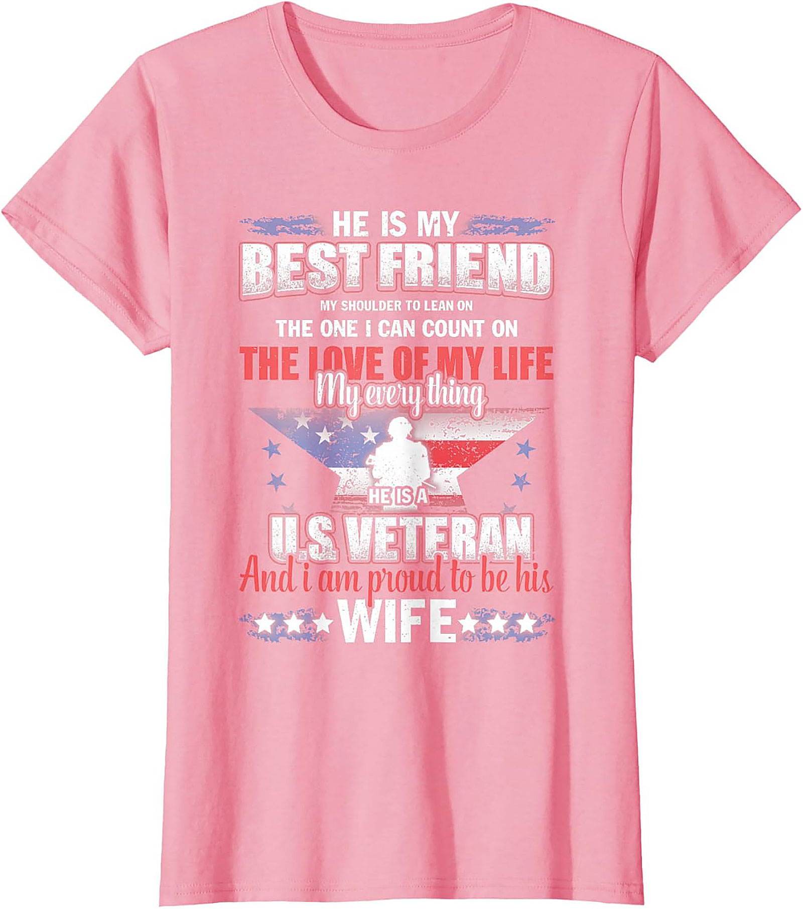 Proud Veteran Wife T-Shirt | U.S. Veteran Gift Tee
