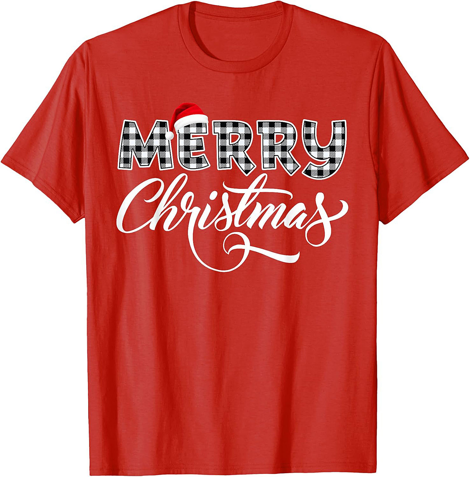 Cozy Buffalo Plaid Christmas T-shirt Holiday Graphic Tee