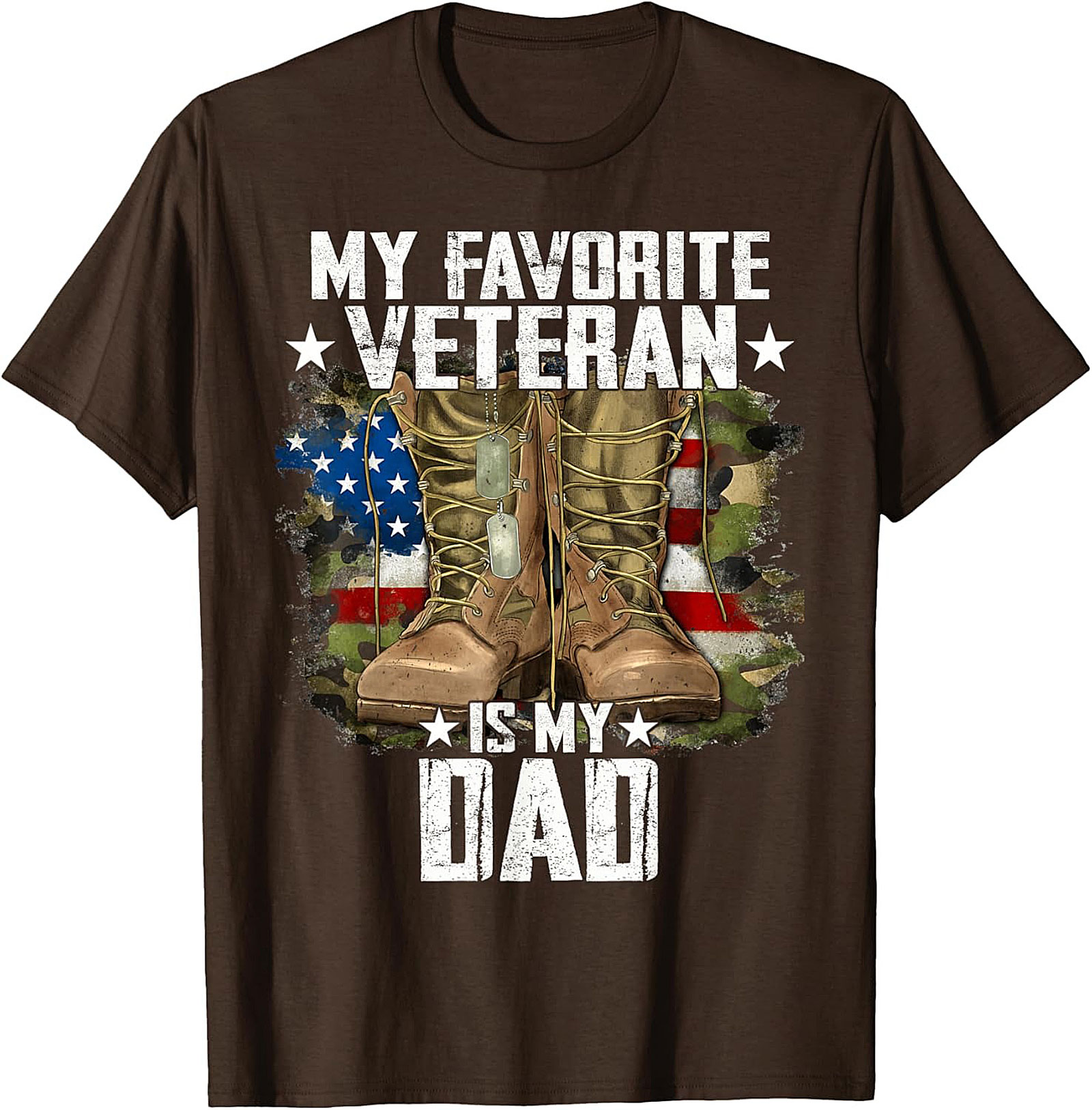 Veteran Dad Graphic Tee | Patriotic Military Shirt Gift