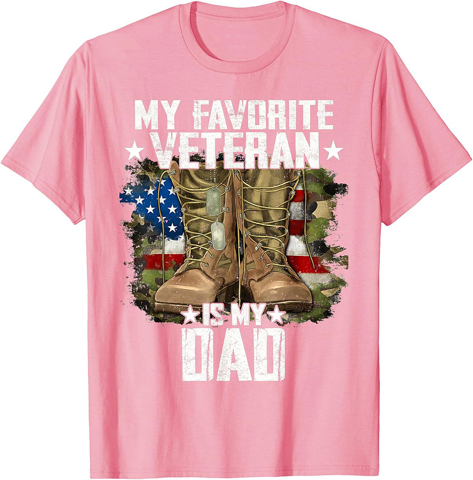 Veteran Dad Graphic Tee | Patriotic Military Shirt Gift