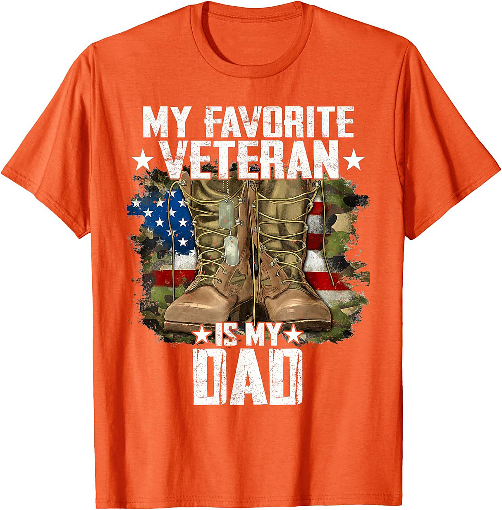 Veteran Dad Graphic Tee | Patriotic Military Shirt Gift
