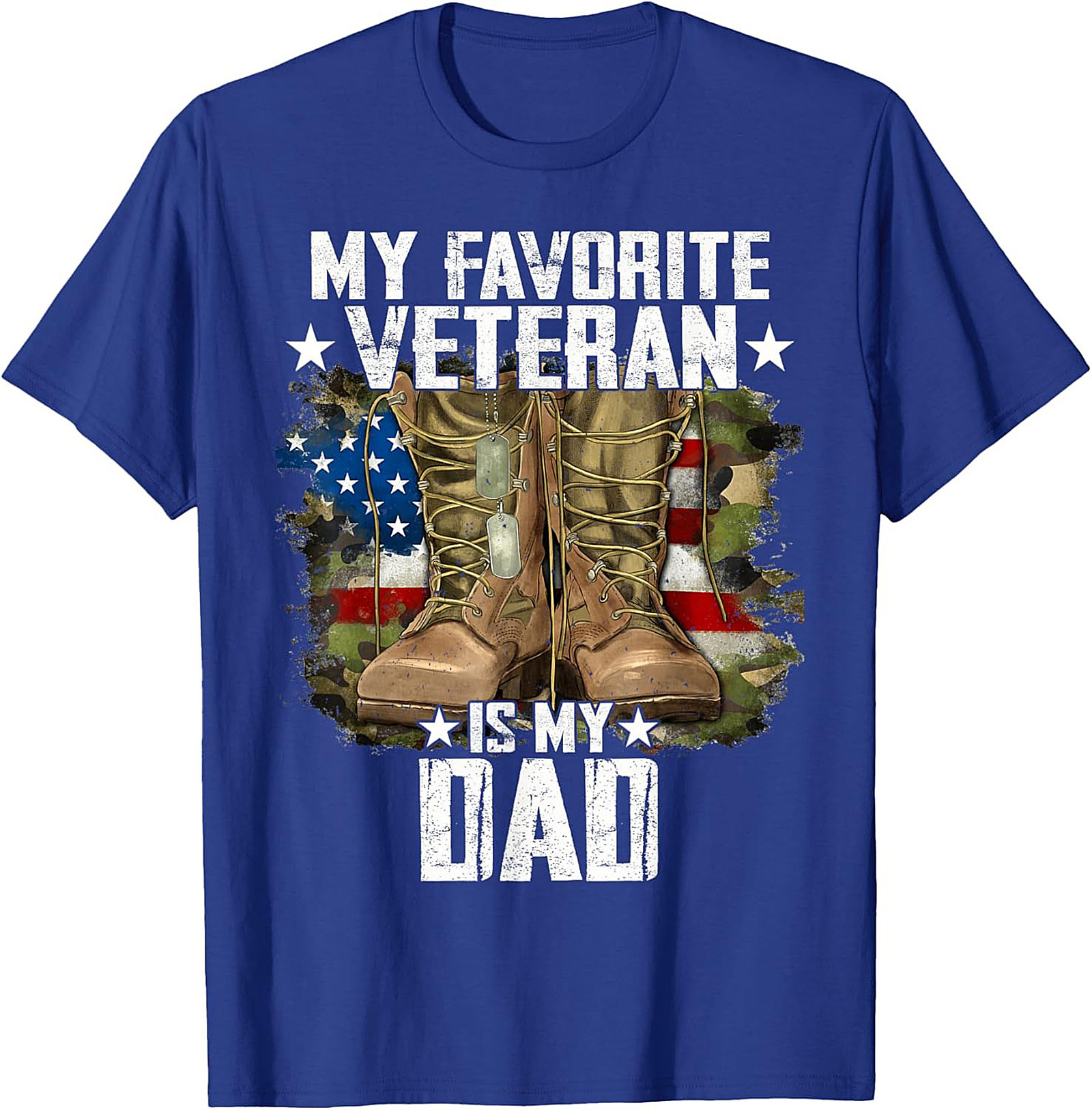 Veteran Dad Graphic Tee | Patriotic Military Shirt Gift