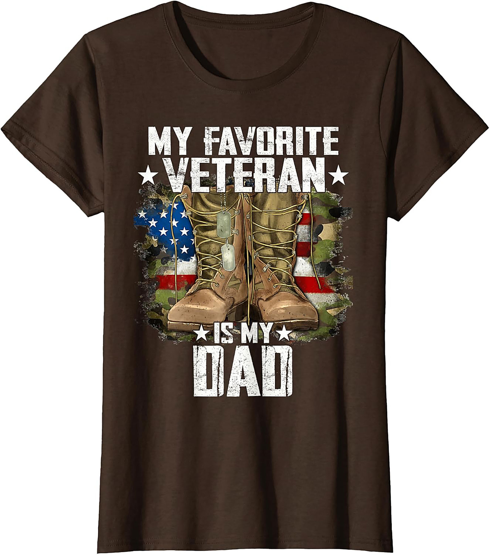 Veteran Dad Graphic Tee | Patriotic Military Shirt Gift