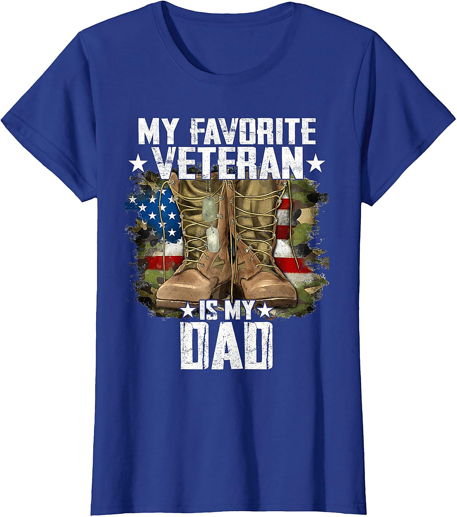 Veteran Dad Graphic Tee | Patriotic Military Shirt Gift