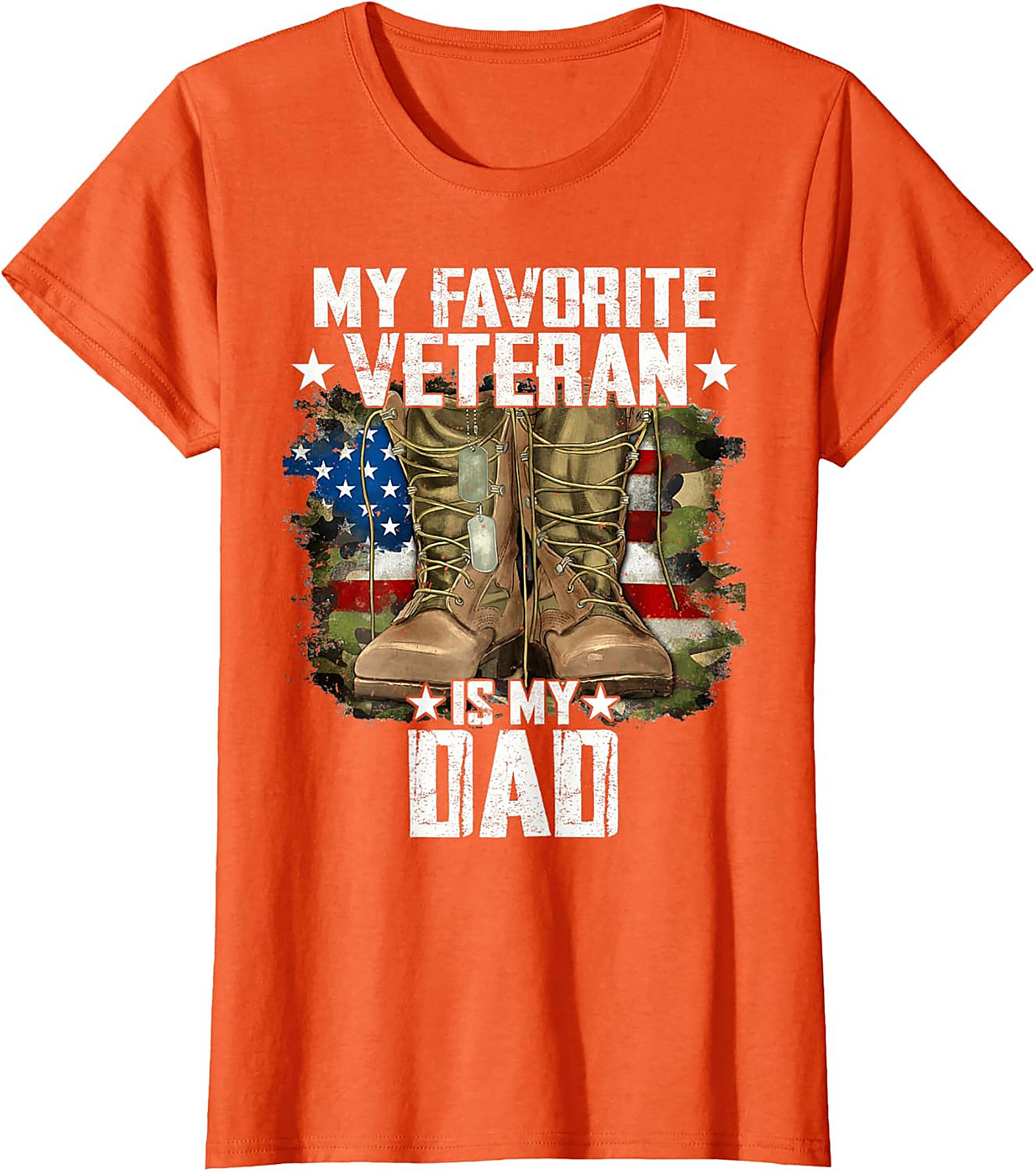 Veteran Dad Graphic Tee | Patriotic Military Shirt Gift