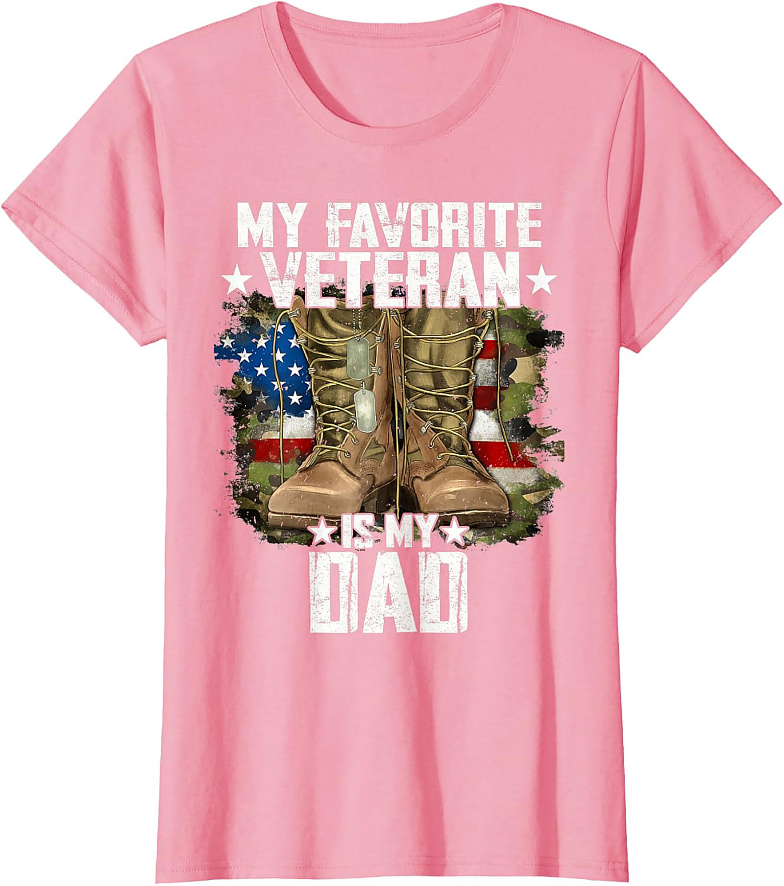 Veteran Dad Graphic Tee | Patriotic Military Shirt Gift