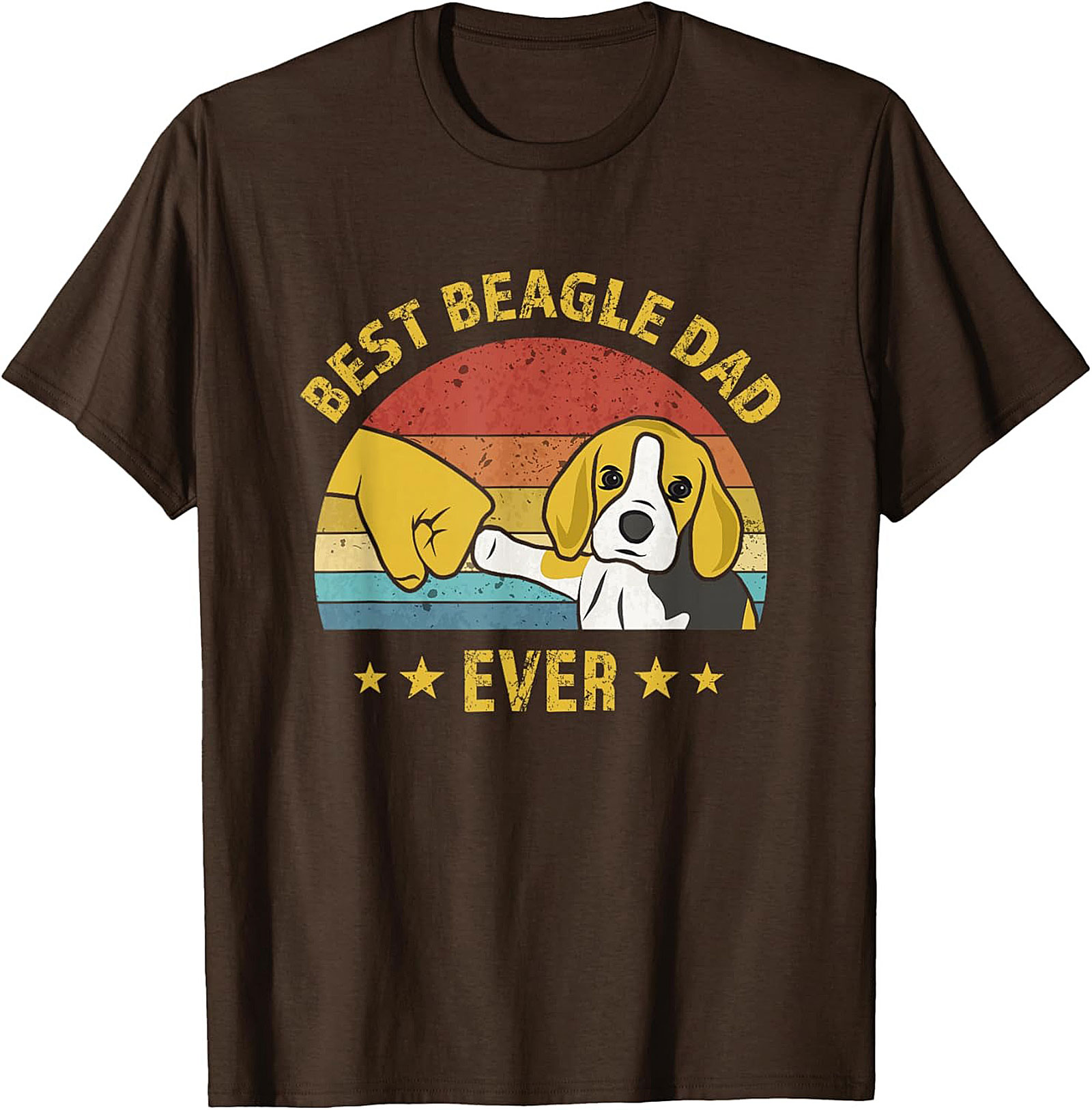 Best Beagle Dad Ever T-Shirt | Vintage Dog Dad Graphic Tee