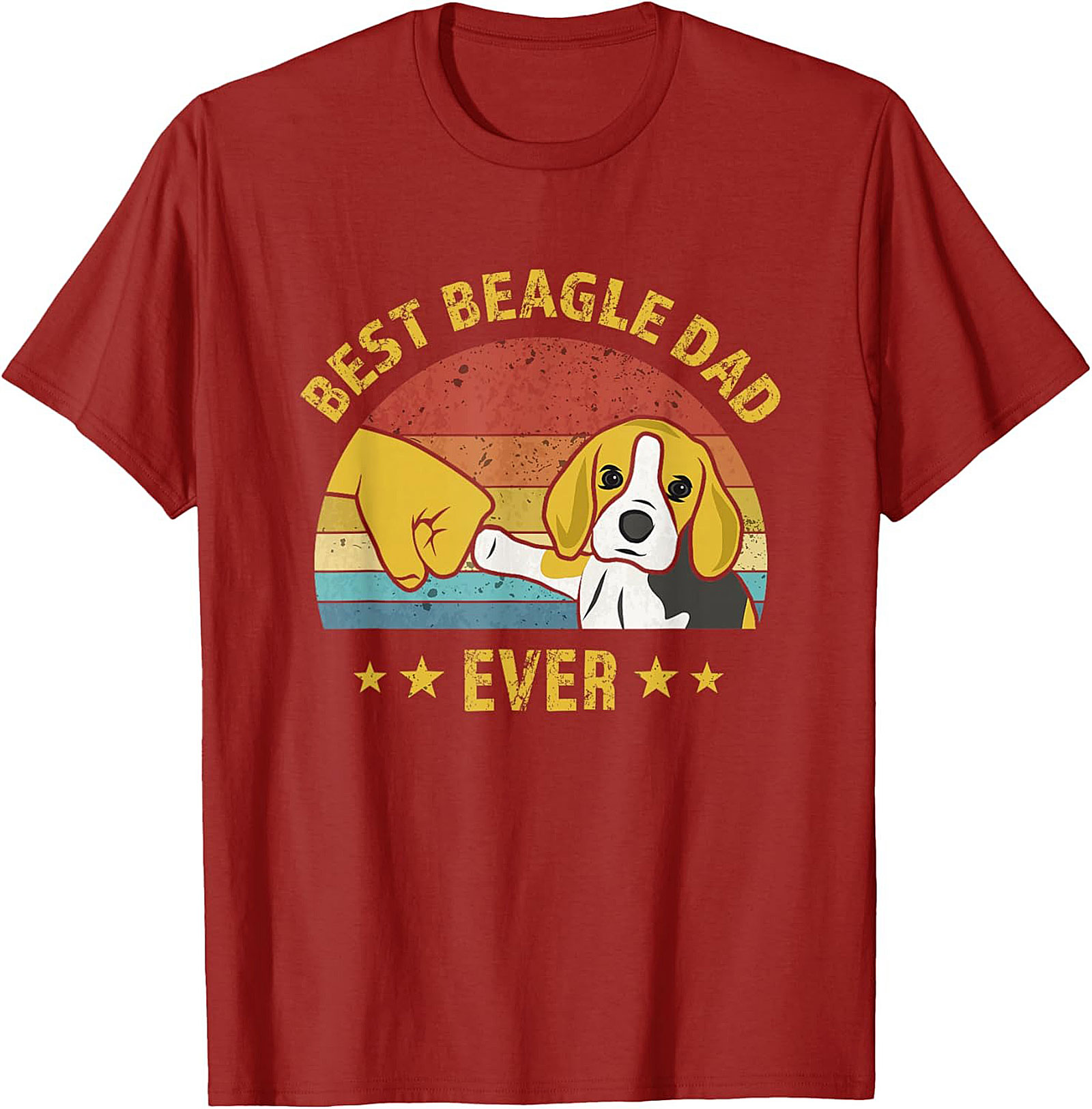 Best Beagle Dad Ever T-Shirt | Vintage Dog Dad Graphic Tee