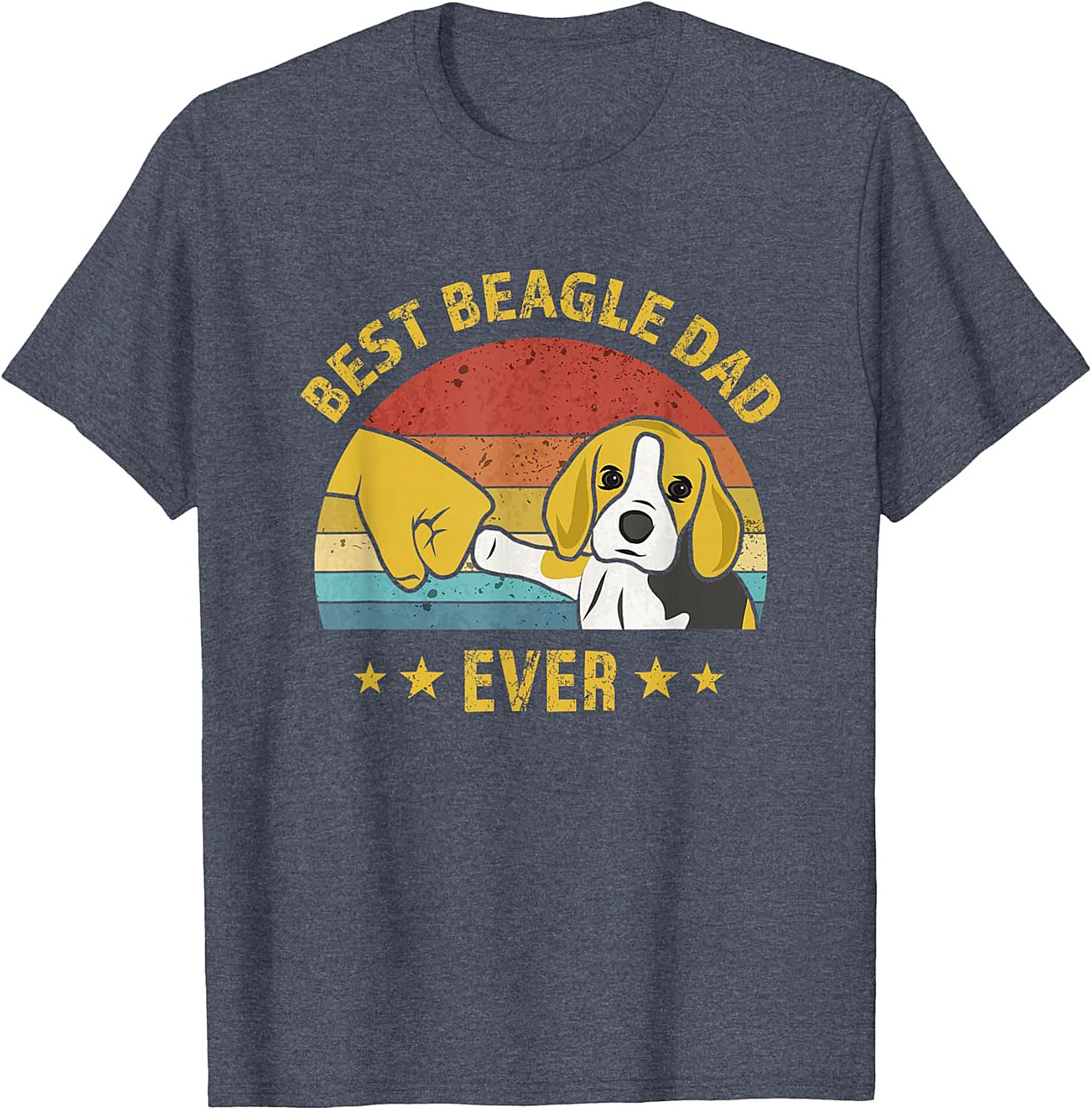Best Beagle Dad Ever T-Shirt | Vintage Dog Dad Graphic Tee