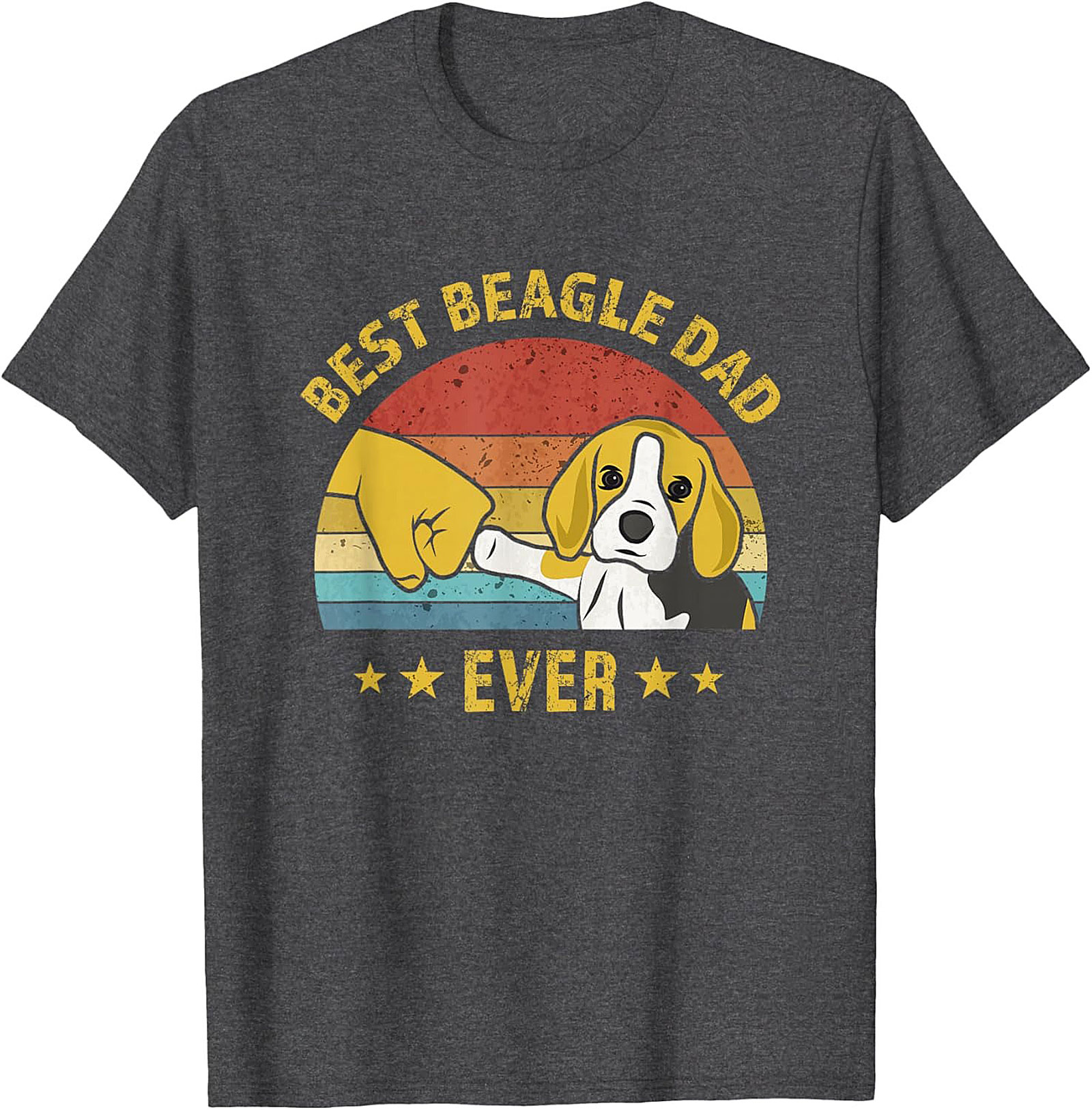 Best Beagle Dad Ever T-Shirt | Vintage Dog Dad Graphic Tee