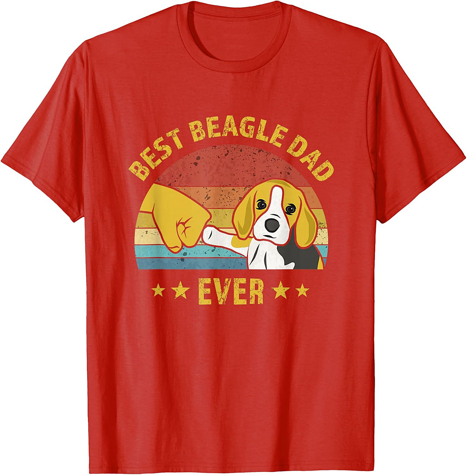 Best Beagle Dad Ever T-Shirt | Vintage Dog Dad Graphic Tee