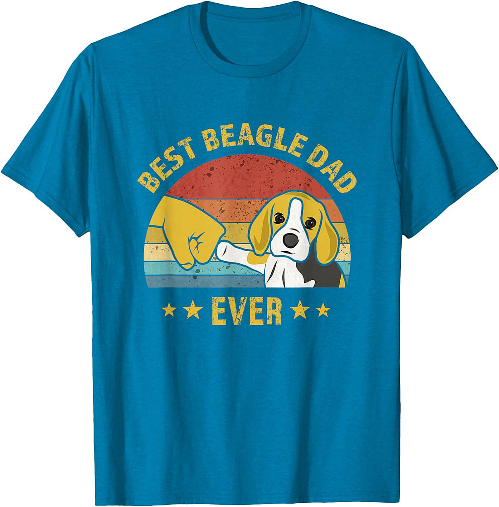 Best Beagle Dad Ever T-Shirt | Vintage Dog Dad Graphic Tee