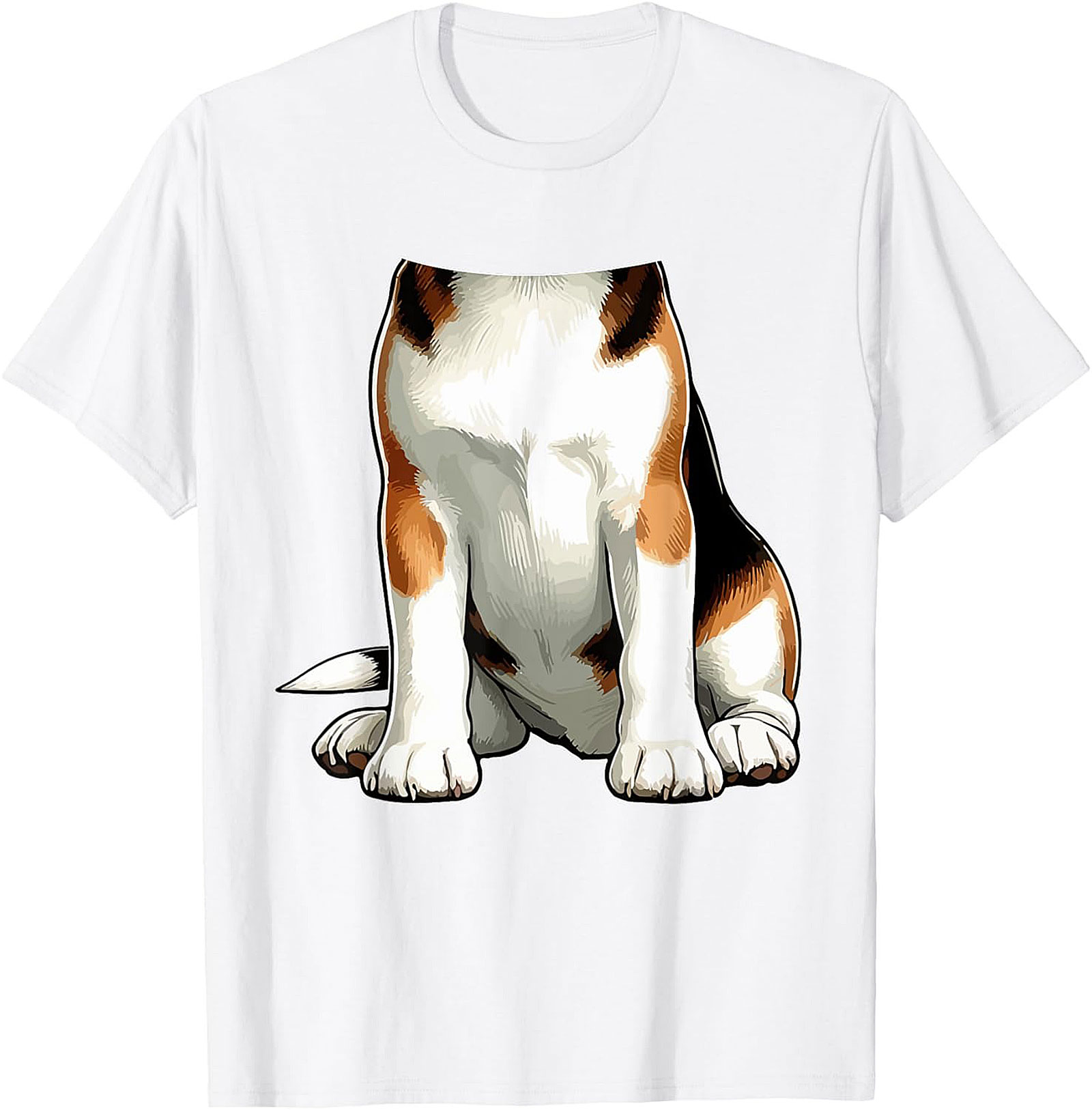 The Funny Dog Torso Graphic Tee - Sit, Stay, Look Confused