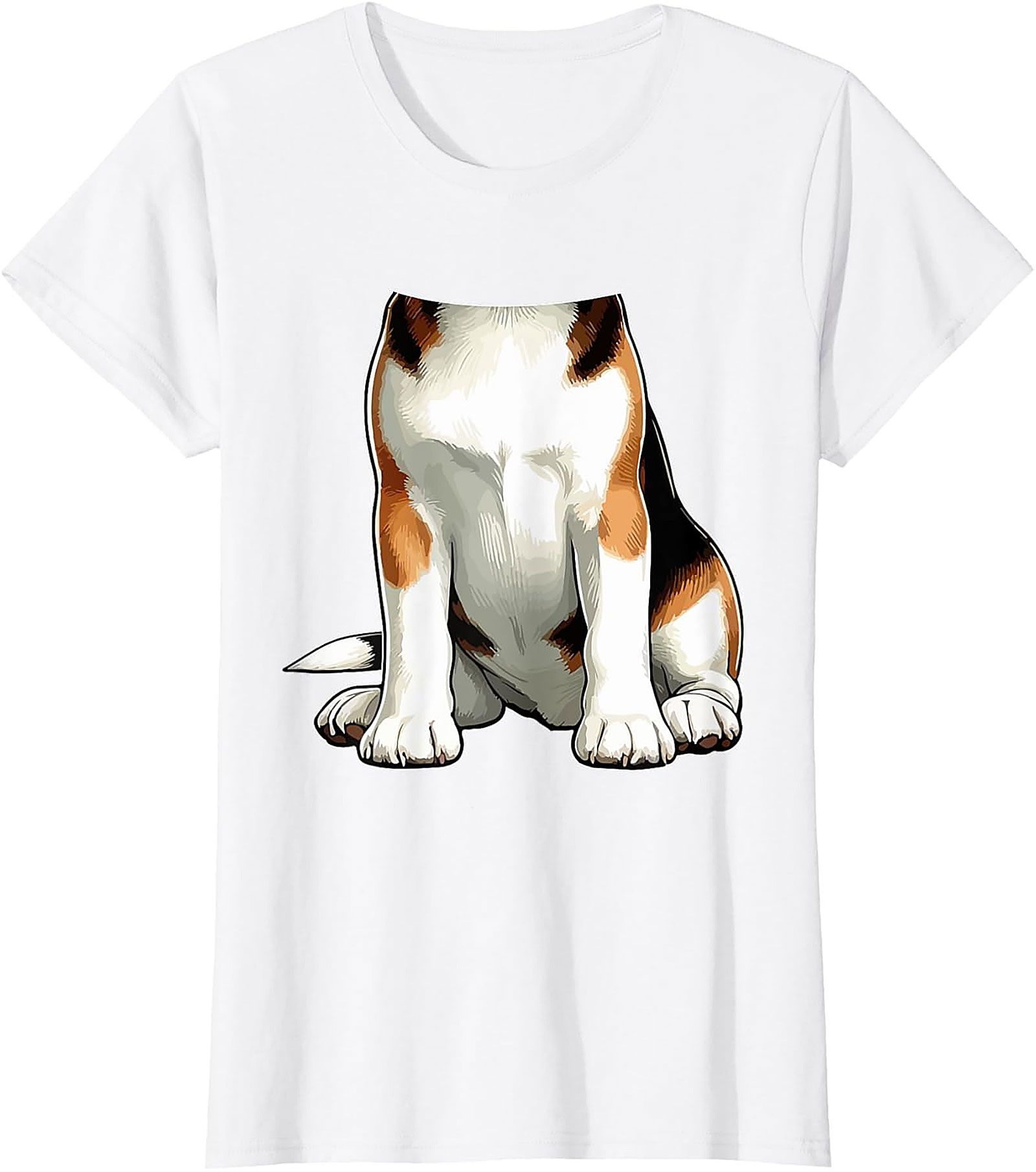 The Funny Dog Torso Graphic Tee - Sit, Stay, Look Confused