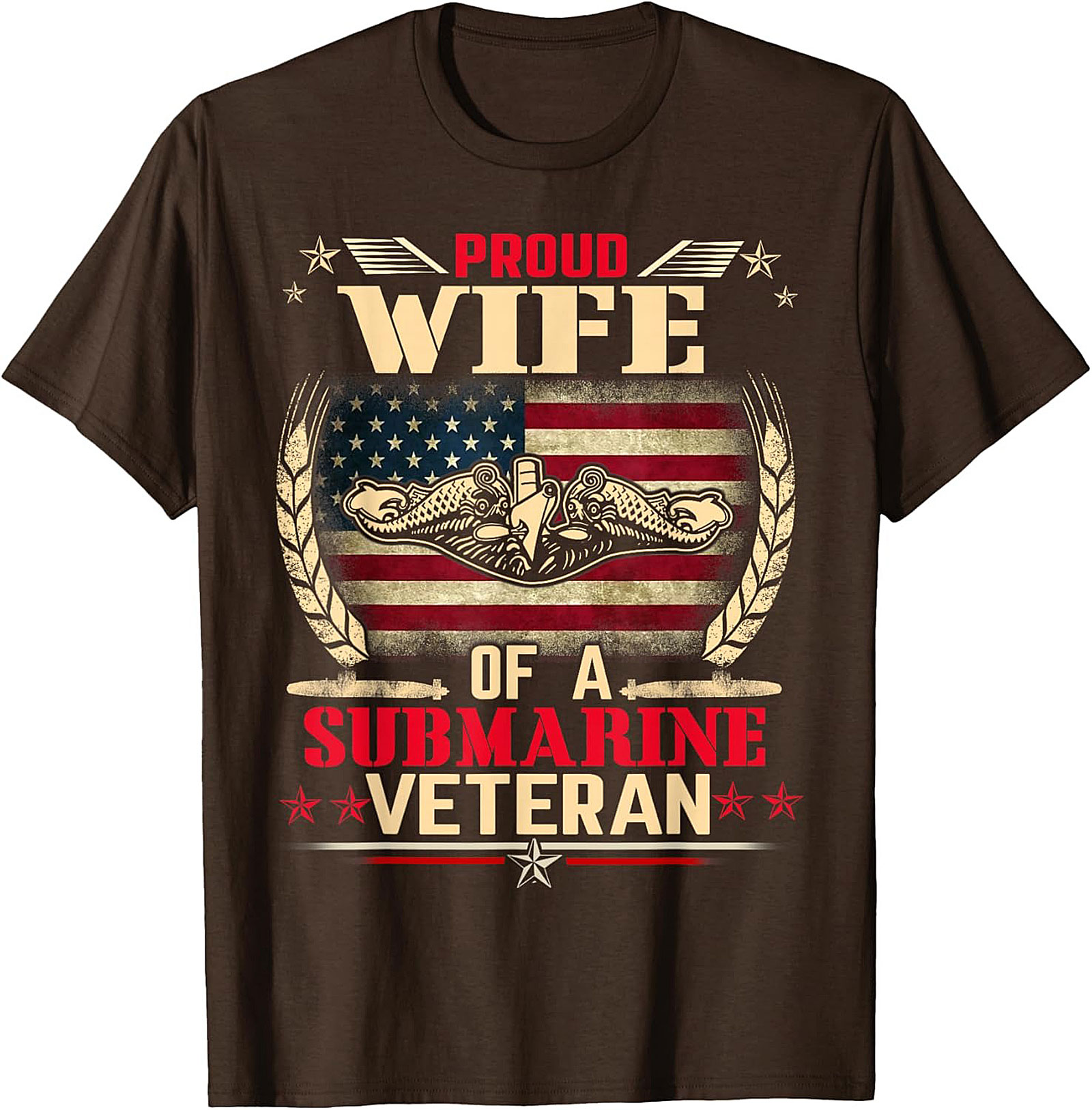 Proud Wife Submarine Veteran T-shirt | Navy Graphic Tee