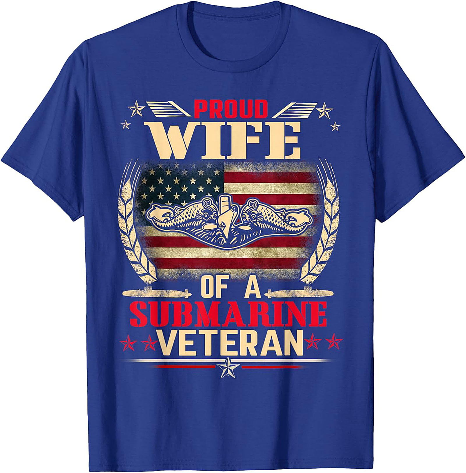 Proud Wife Submarine Veteran T-shirt | Navy Graphic Tee