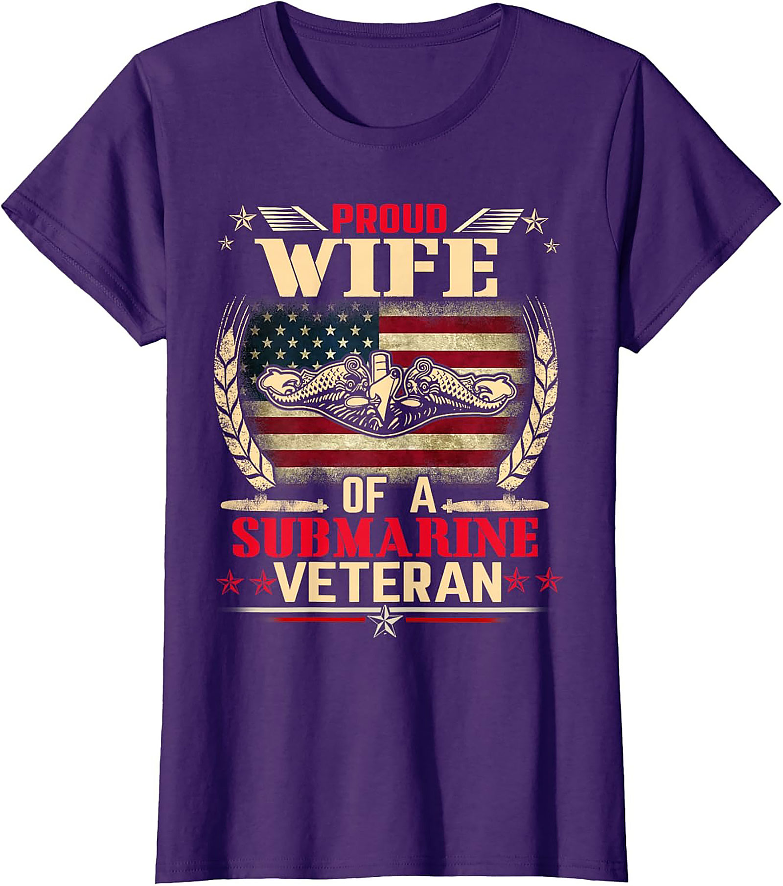 Proud Wife Submarine Veteran T-shirt | Navy Graphic Tee