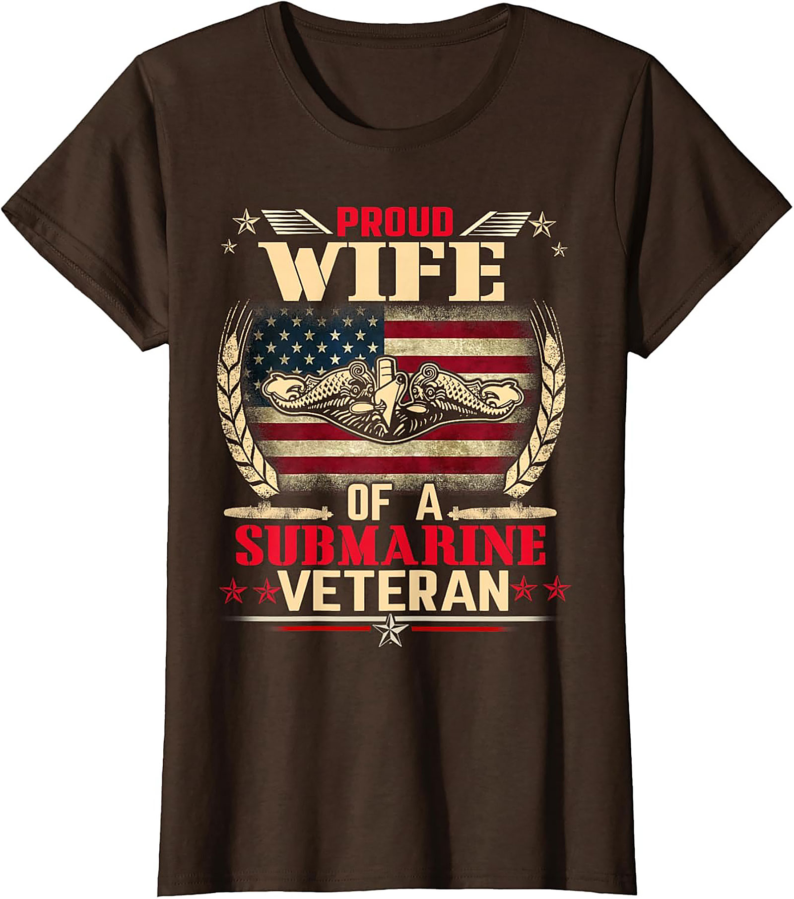 Proud Wife Submarine Veteran T-shirt | Navy Graphic Tee