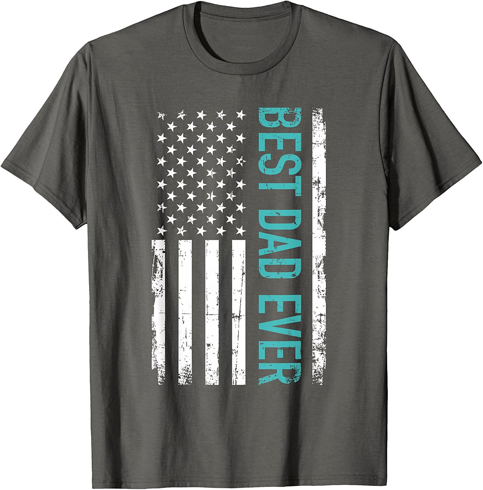 Best Dad Ever T-Shirt  American Flag Patriotic Graphic Tee