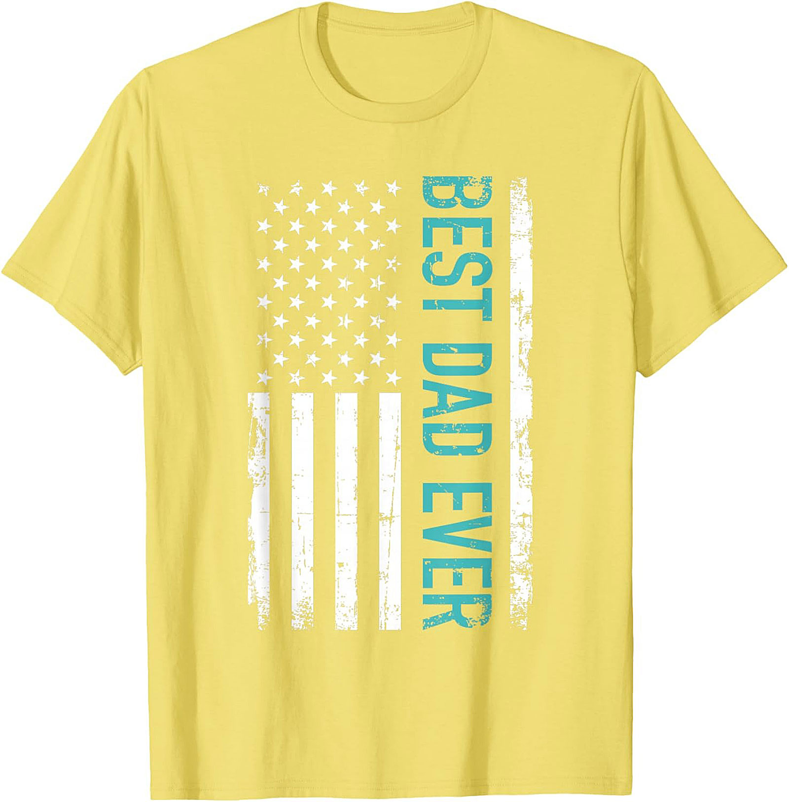 Best Dad Ever T-Shirt  American Flag Patriotic Graphic Tee