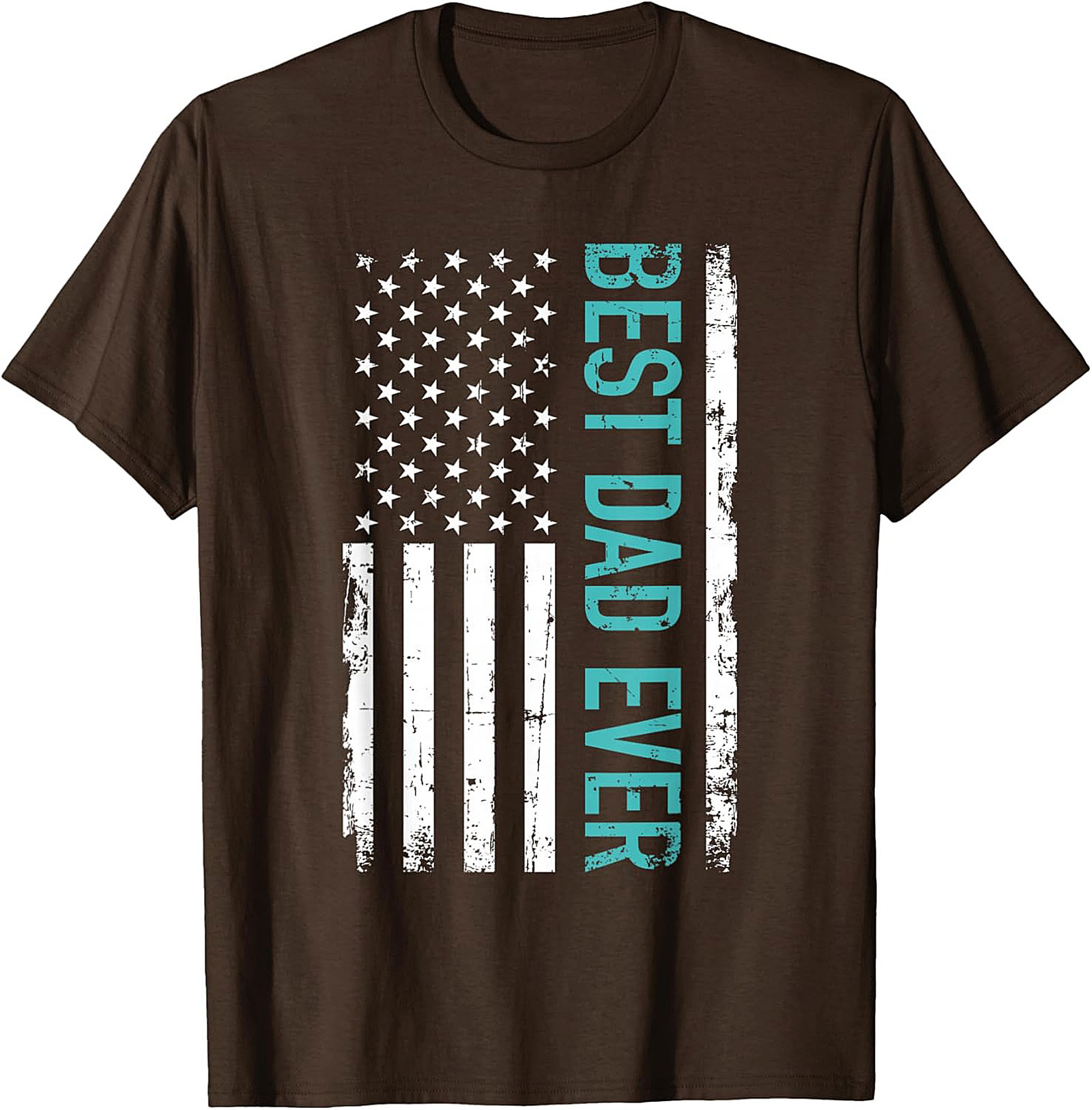 Best Dad Ever T-Shirt  American Flag Patriotic Graphic Tee