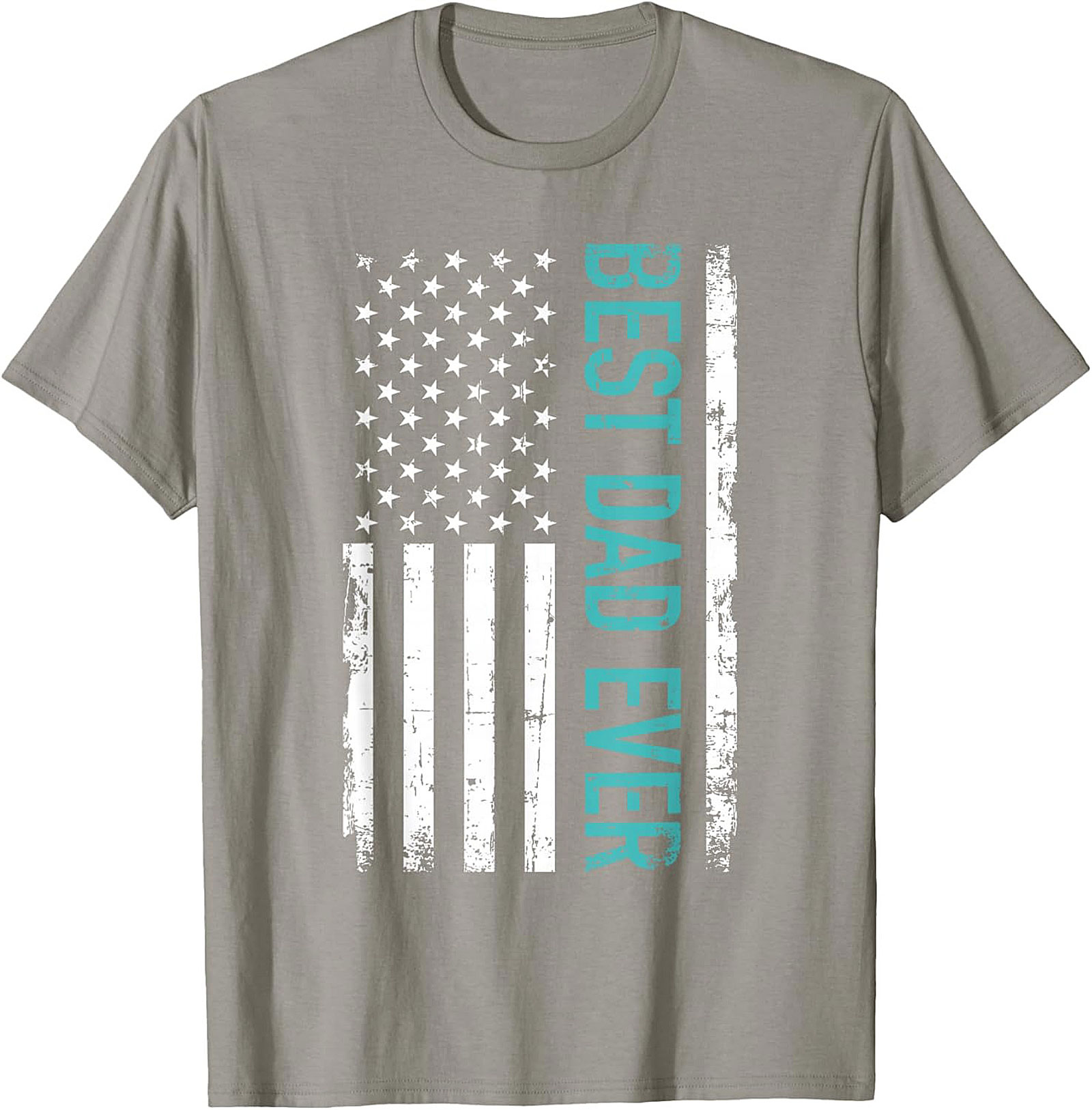 Best Dad Ever T-Shirt  American Flag Patriotic Graphic Tee