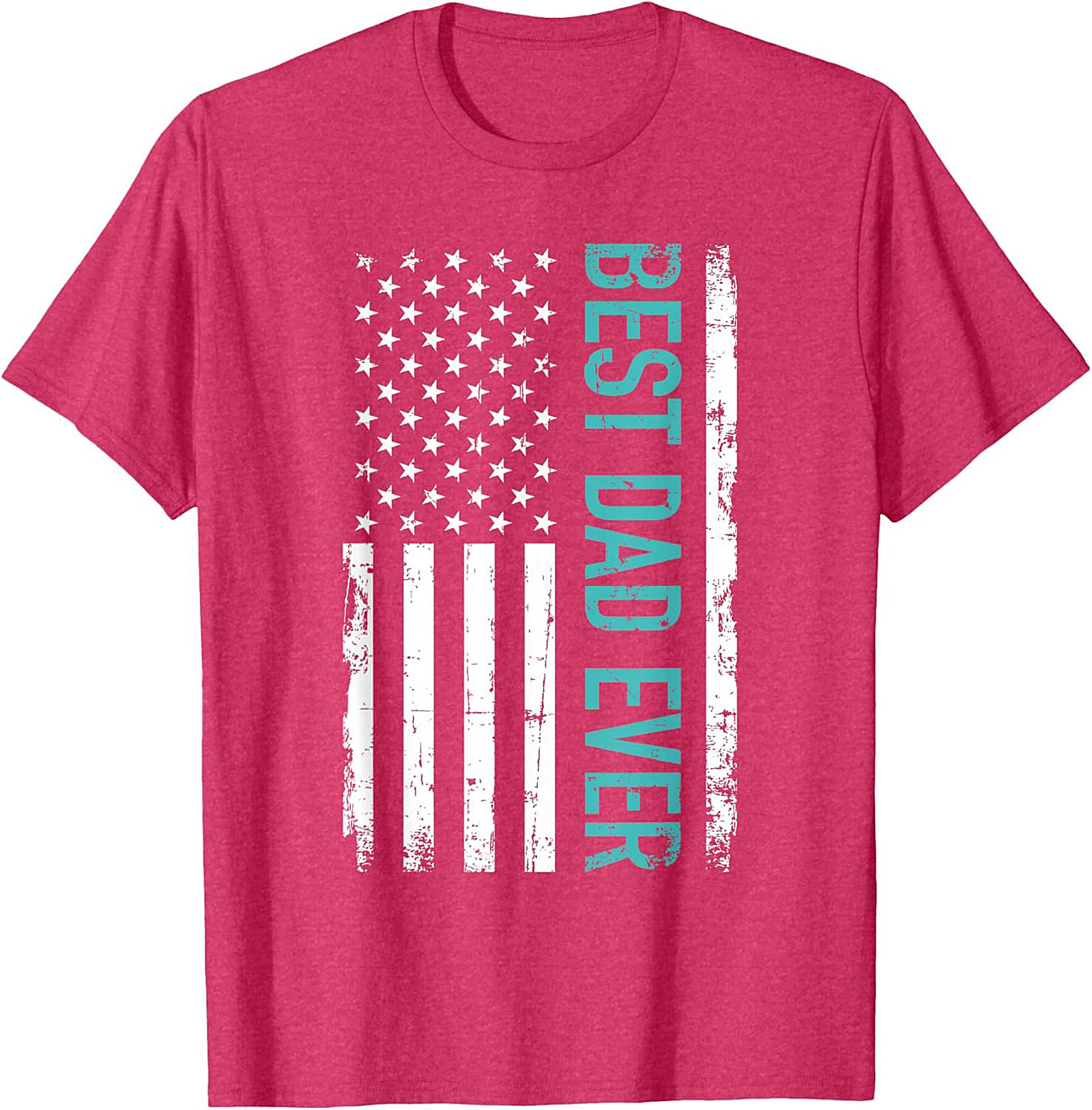 Best Dad Ever T-Shirt  American Flag Patriotic Graphic Tee