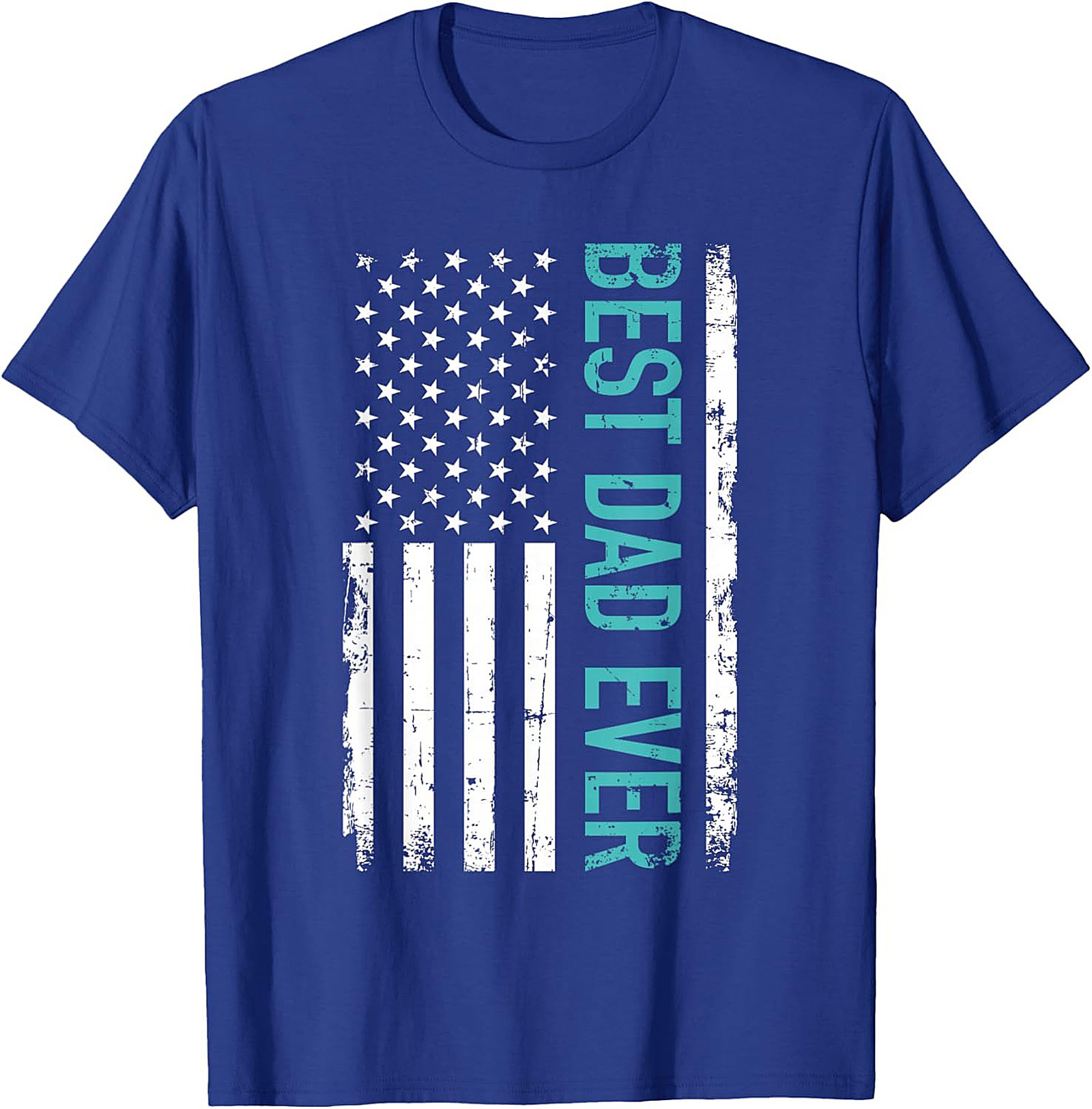 Best Dad Ever T-Shirt  American Flag Patriotic Graphic Tee
