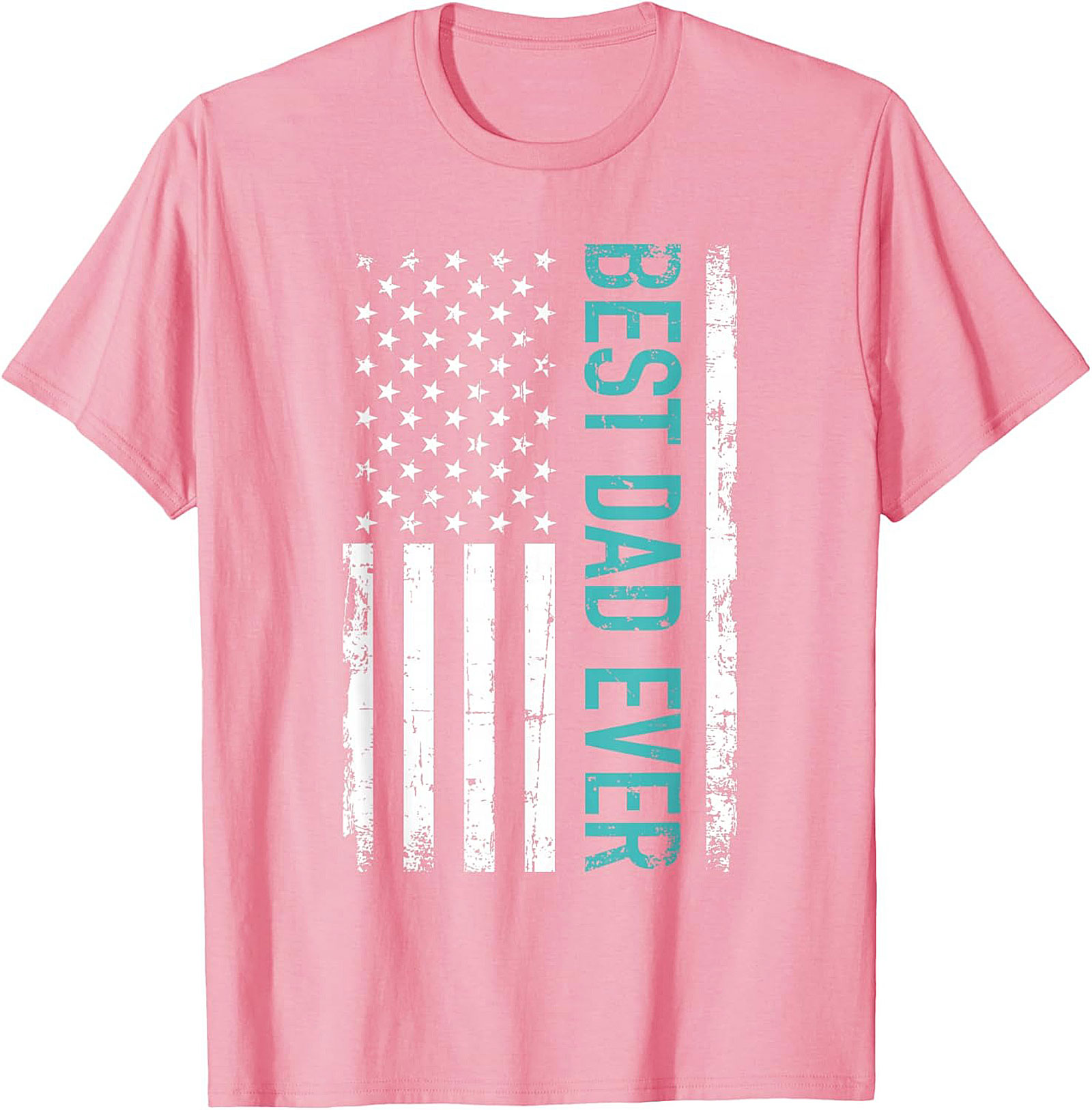 Best Dad Ever T-Shirt  American Flag Patriotic Graphic Tee