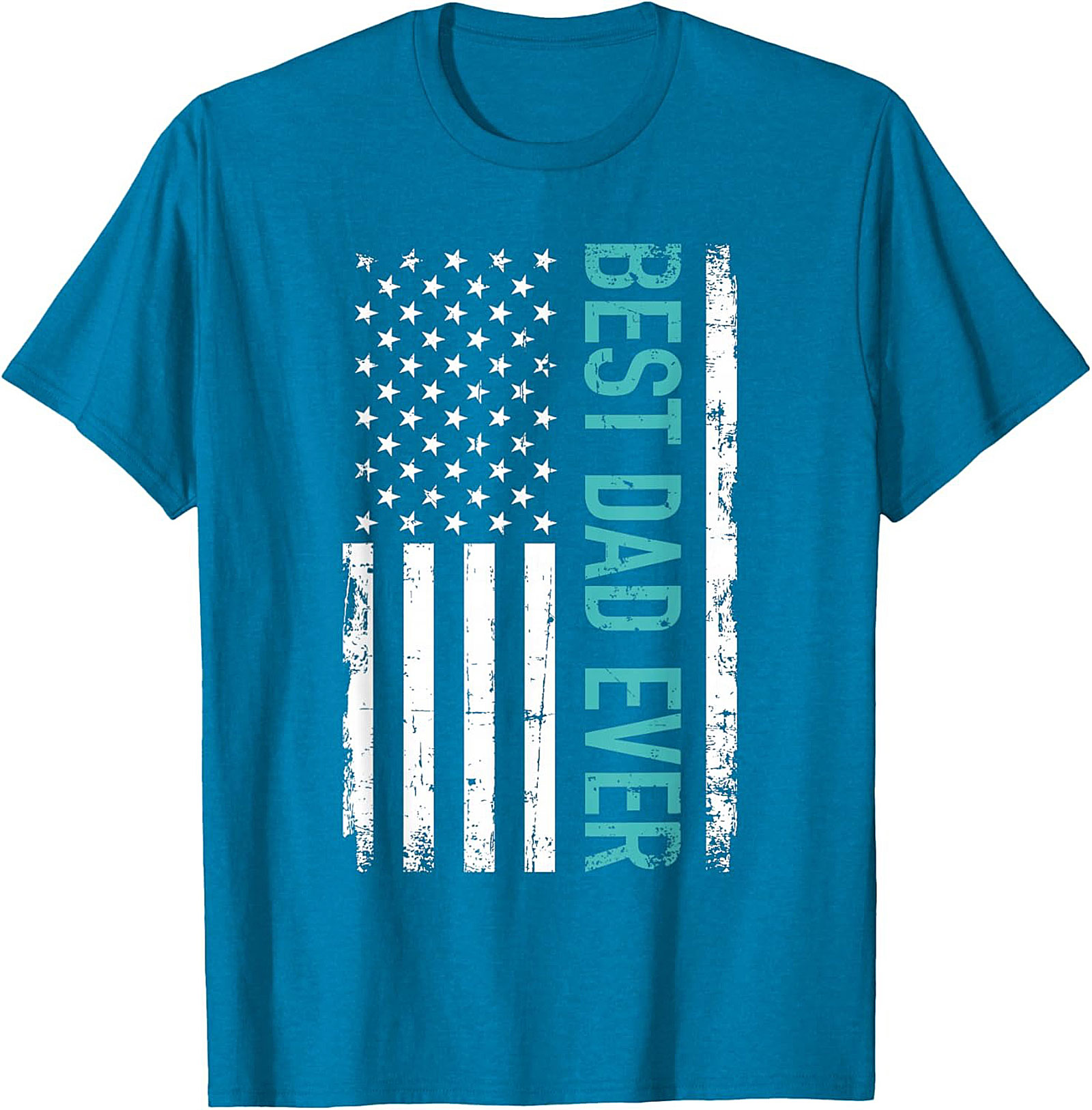 Best Dad Ever T-Shirt  American Flag Patriotic Graphic Tee