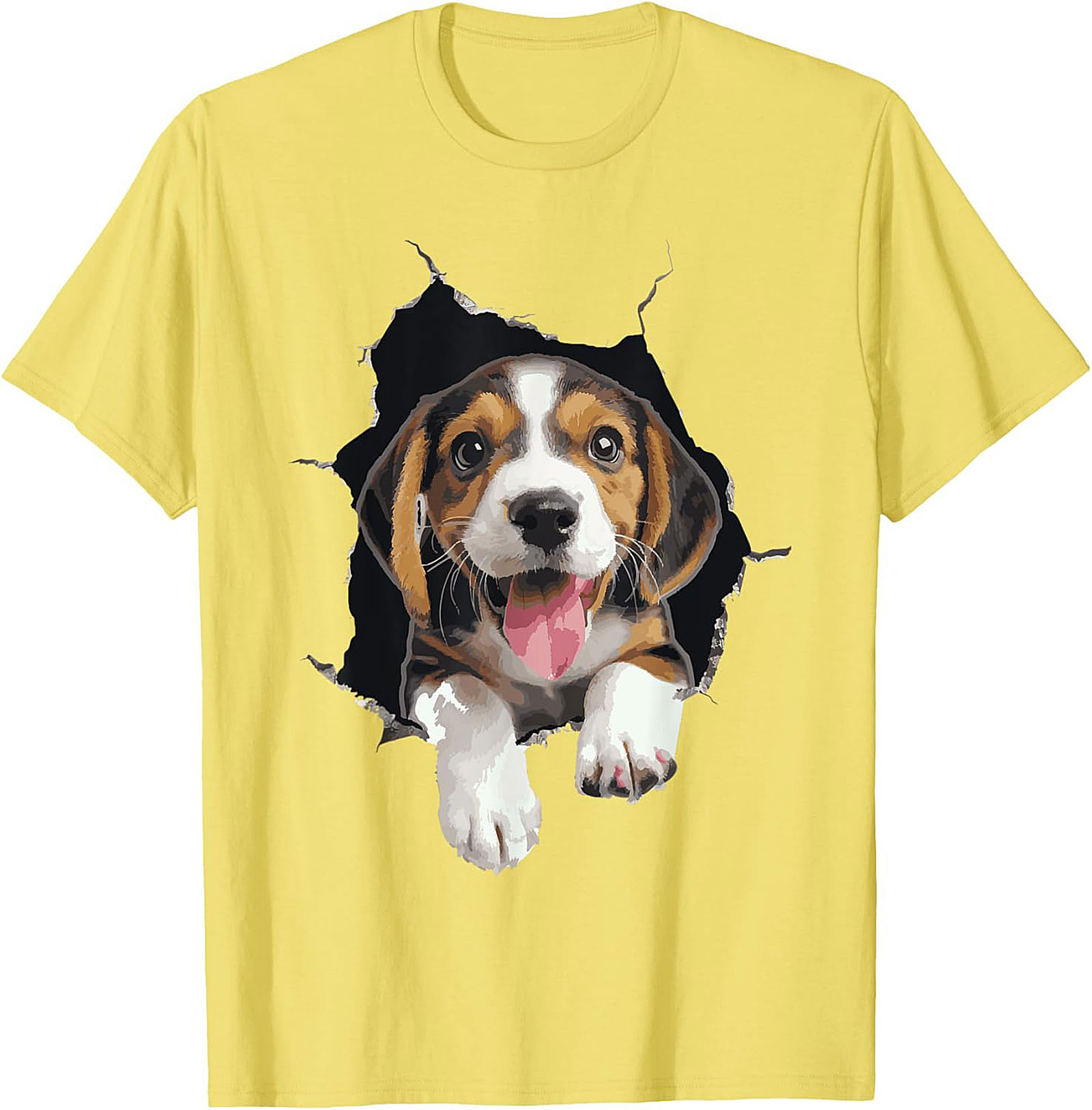 Beagle Puppy Peeking Funny Graphic Tee | Cute Dog Lover Unisex Shirt