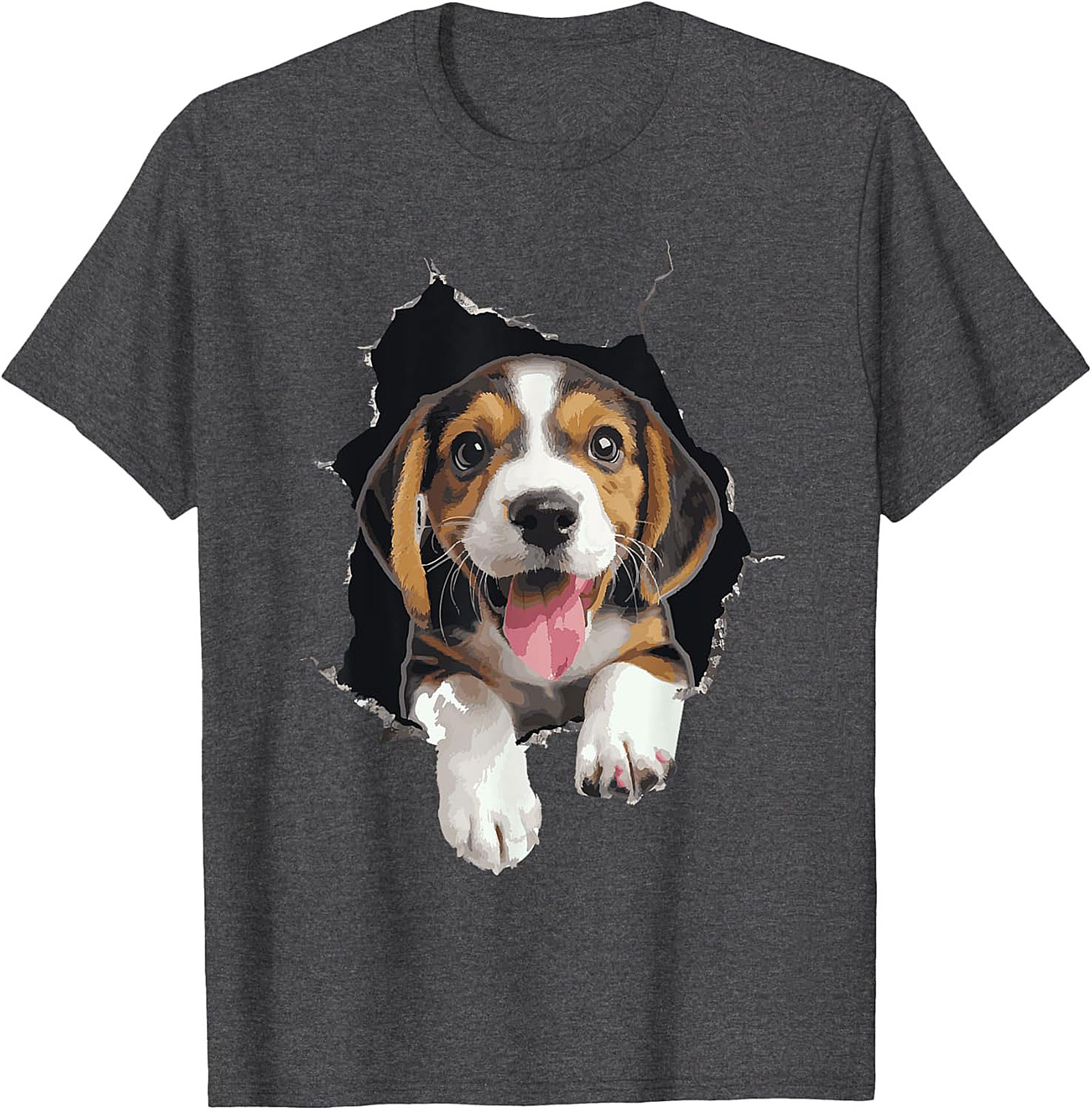 Beagle Puppy Peeking Funny Graphic Tee | Cute Dog Lover Unisex Shirt