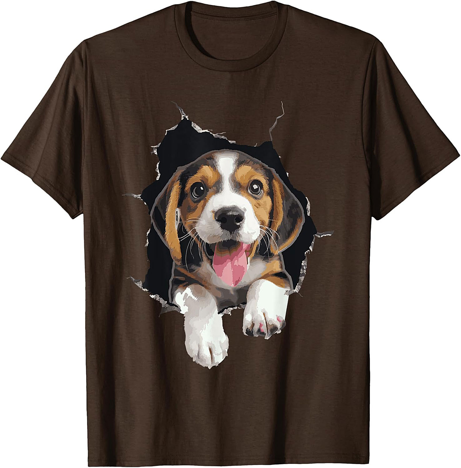 Beagle Puppy Peeking Funny Graphic Tee | Cute Dog Lover Unisex Shirt