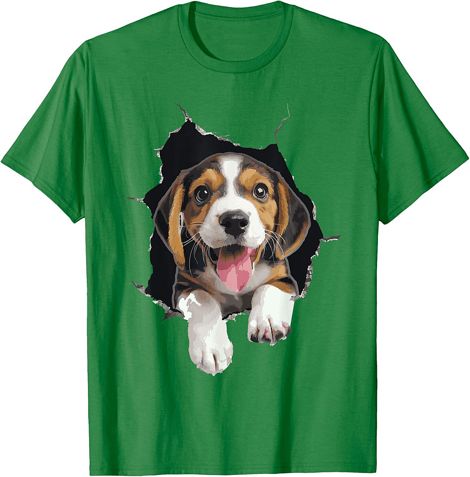 Beagle Puppy Peeking Funny Graphic Tee | Cute Dog Lover Unisex Shirt