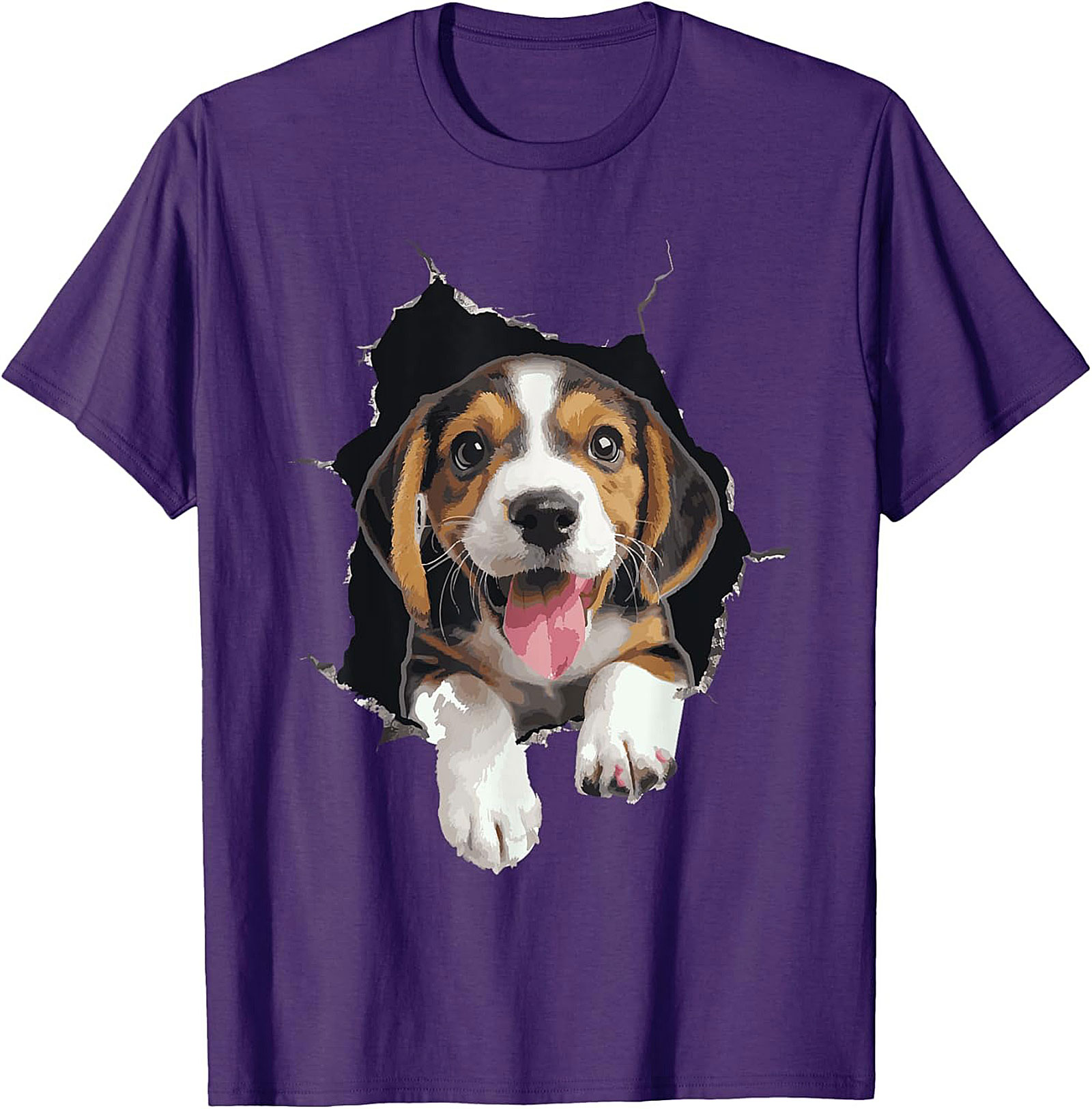 Beagle Puppy Peeking Funny Graphic Tee | Cute Dog Lover Unisex Shirt