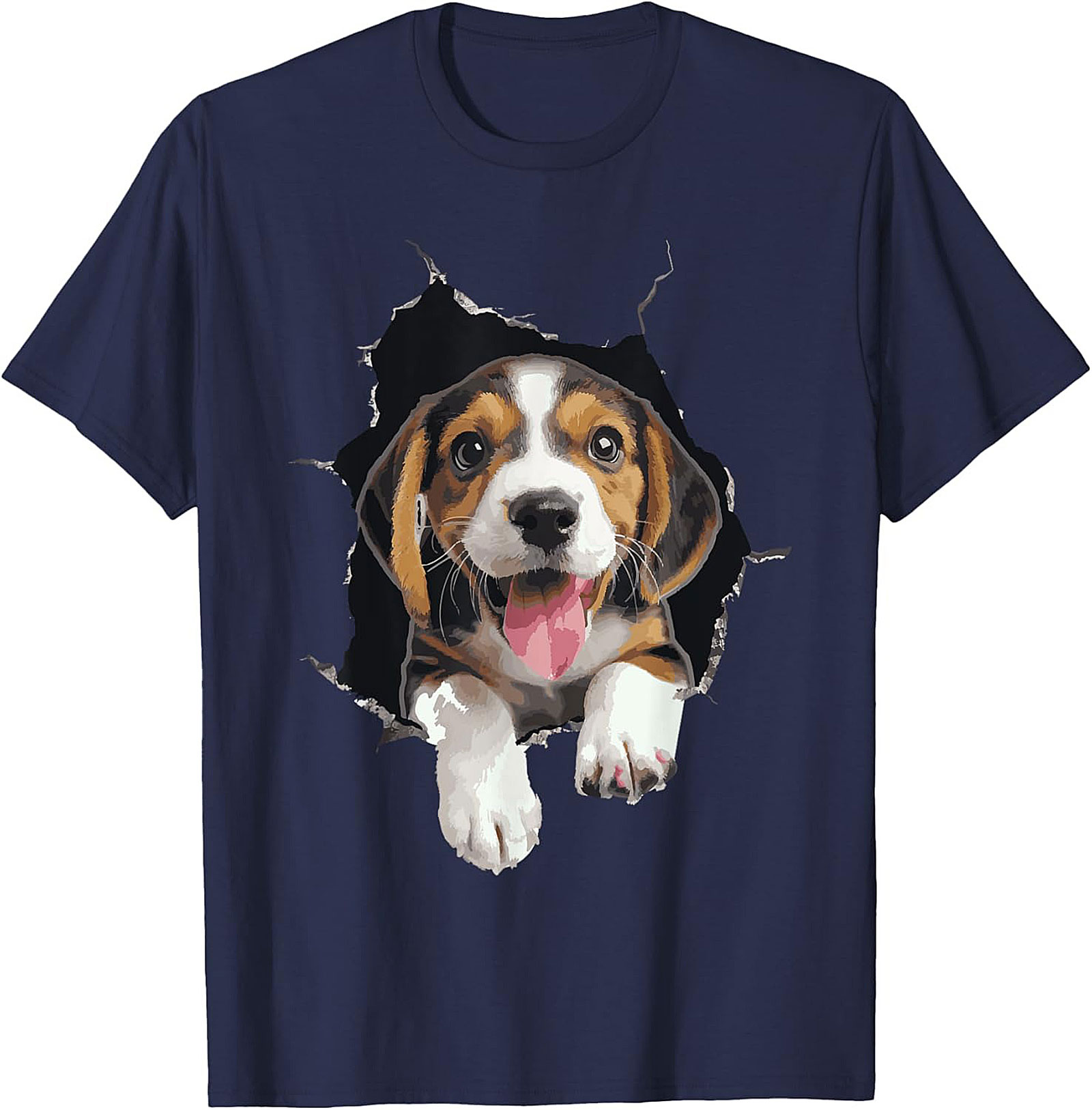 Beagle Puppy Peeking Funny Graphic Tee | Cute Dog Lover Unisex Shirt
